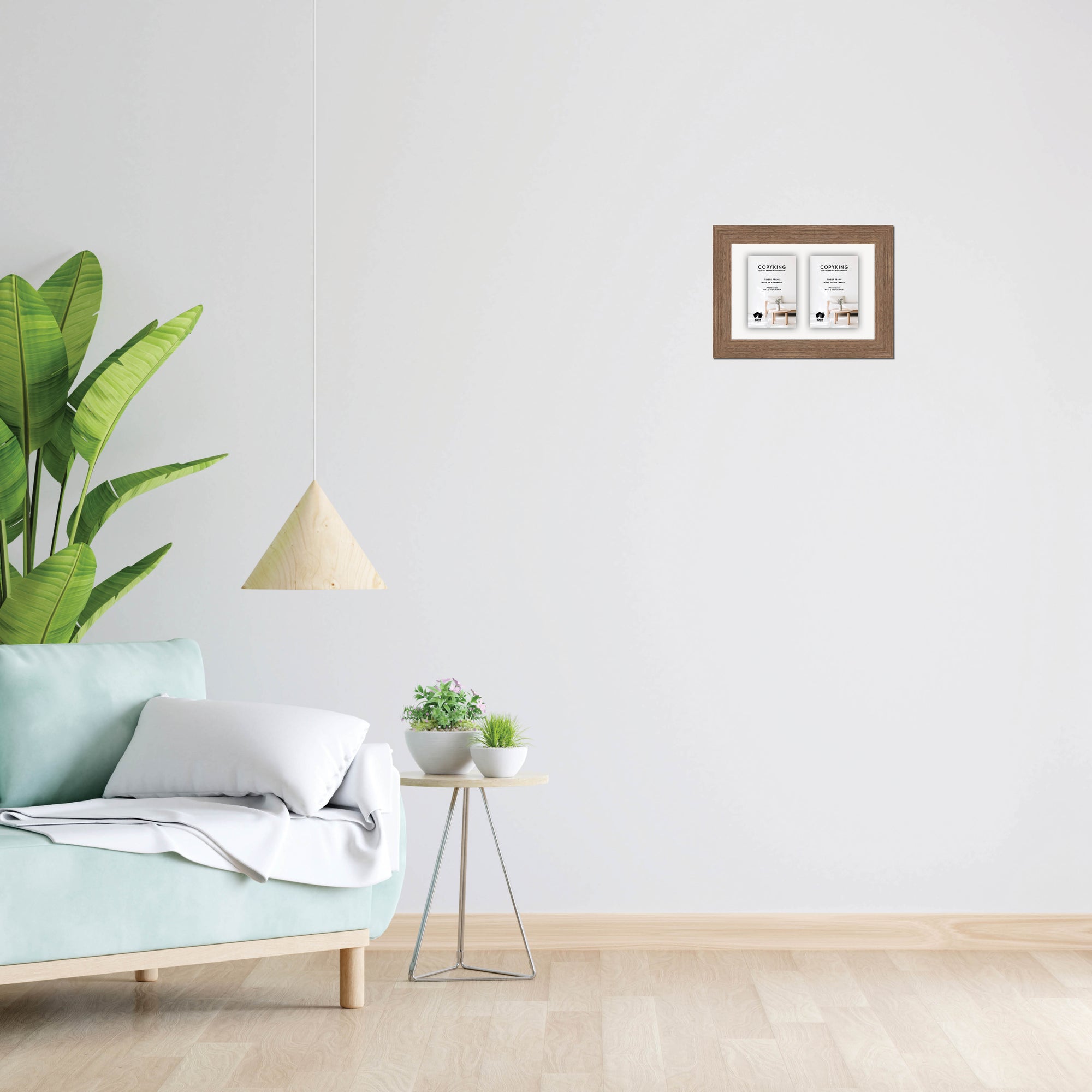 Grove Taupe 40mm Wood Collage Photo Frame - 8" x 12" - 2 Photos (4" x 6")