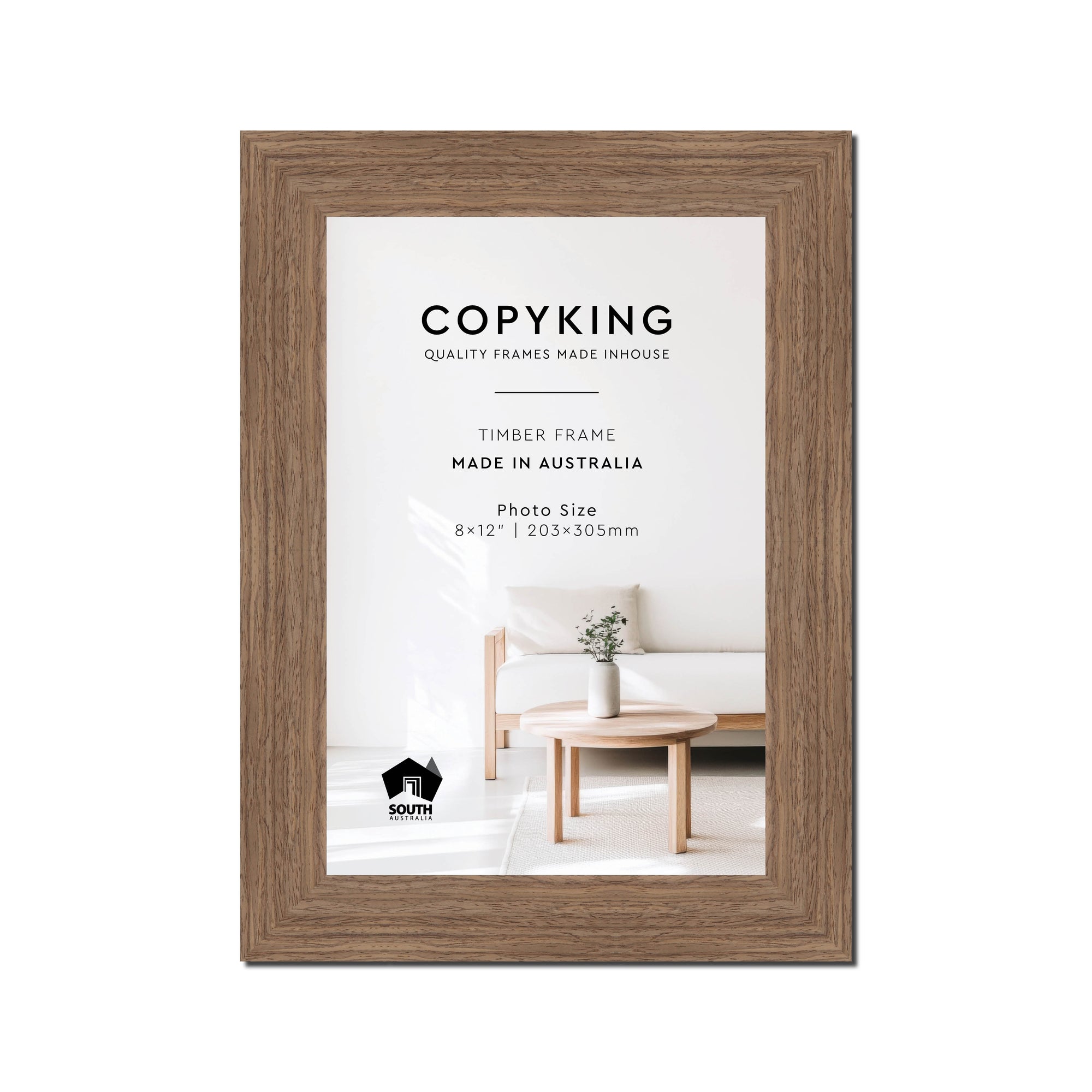 Grove Taupe 40mm Wood Photo Frame - 8" x 12" (203mm x 305mm)