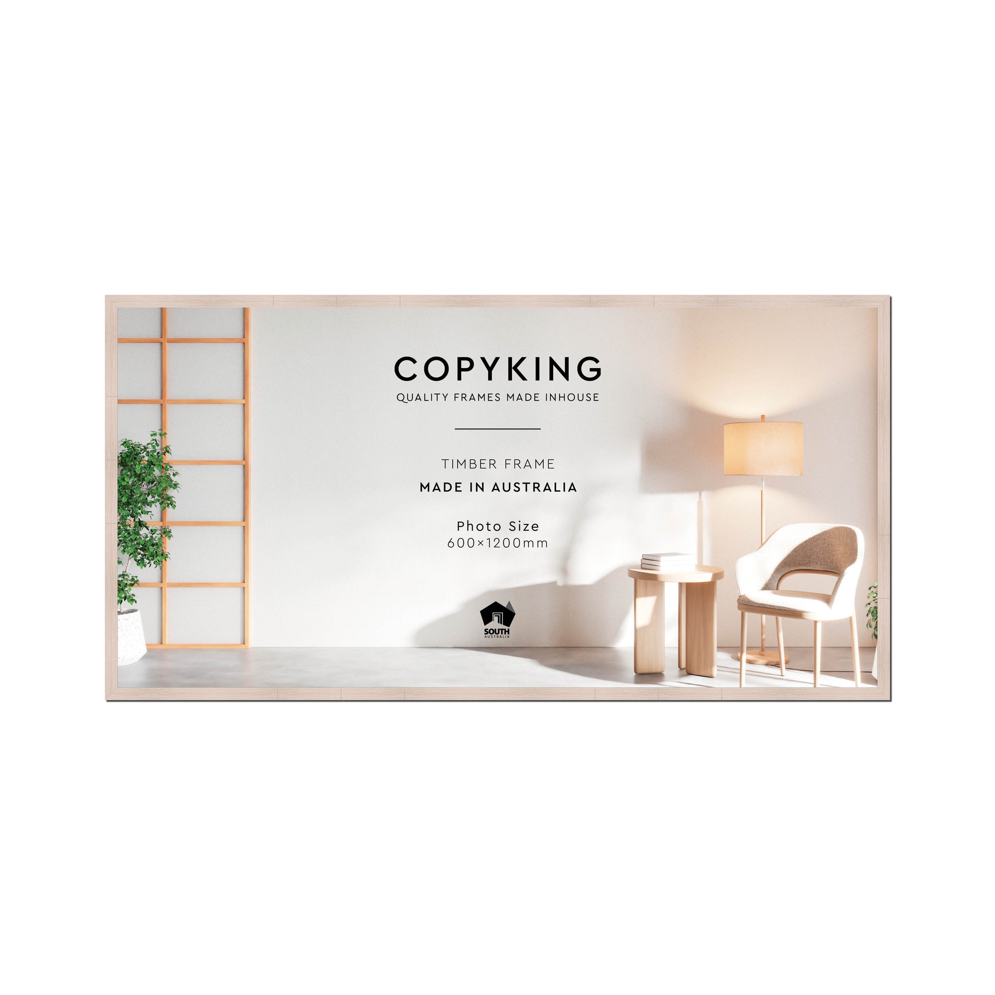 Grove White 20mm Wood Panoramic Photo Frame - 60cm x 120cm