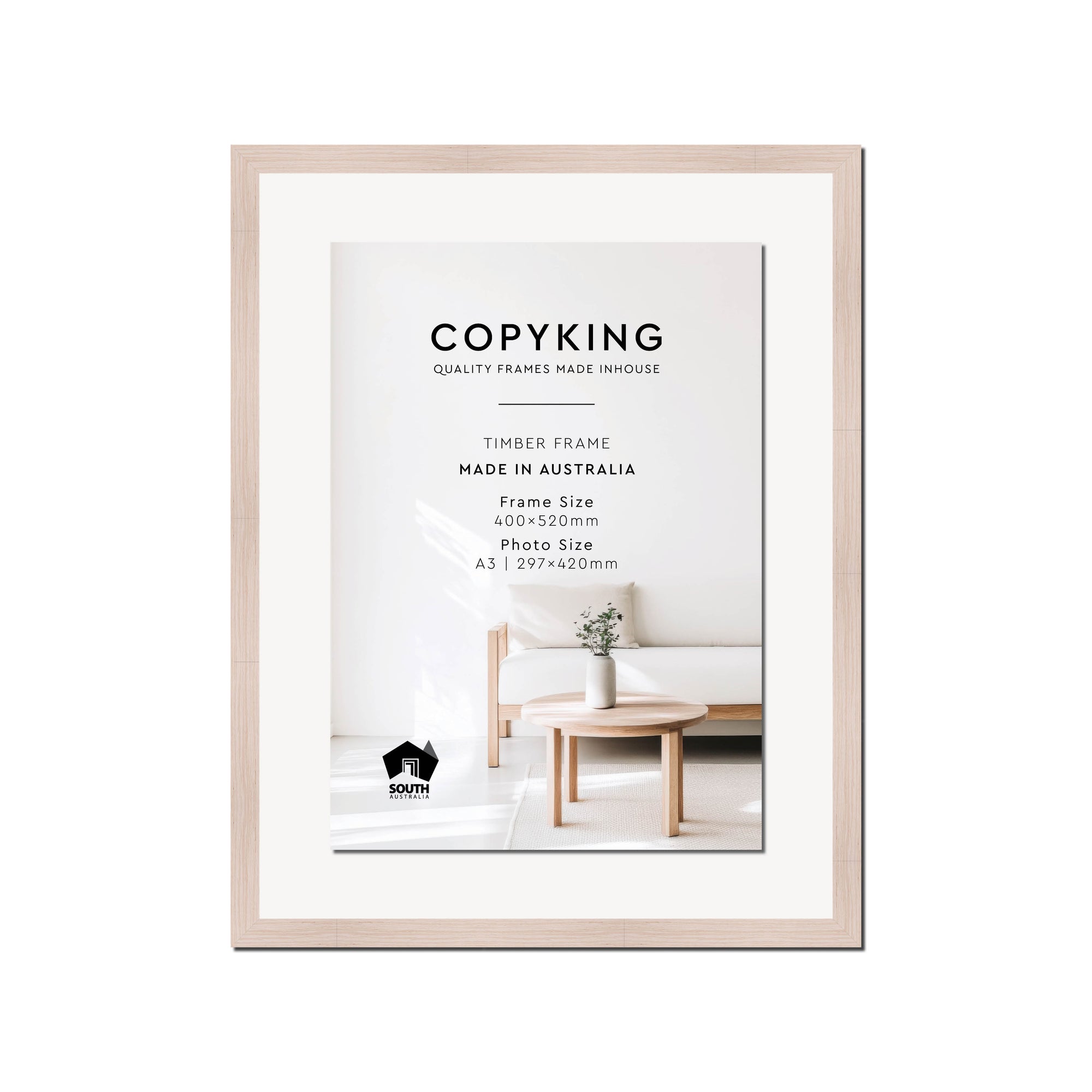 Grove White 20mm Wood Certificate Frame - 400mm x 520mm - 1 Certificates (A3)