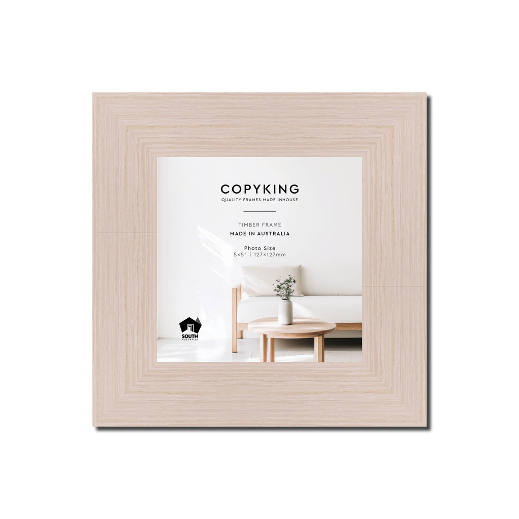 Grove White 40mm Wood Square Photo Frame - 5" x 5" (127mm x 127mm)