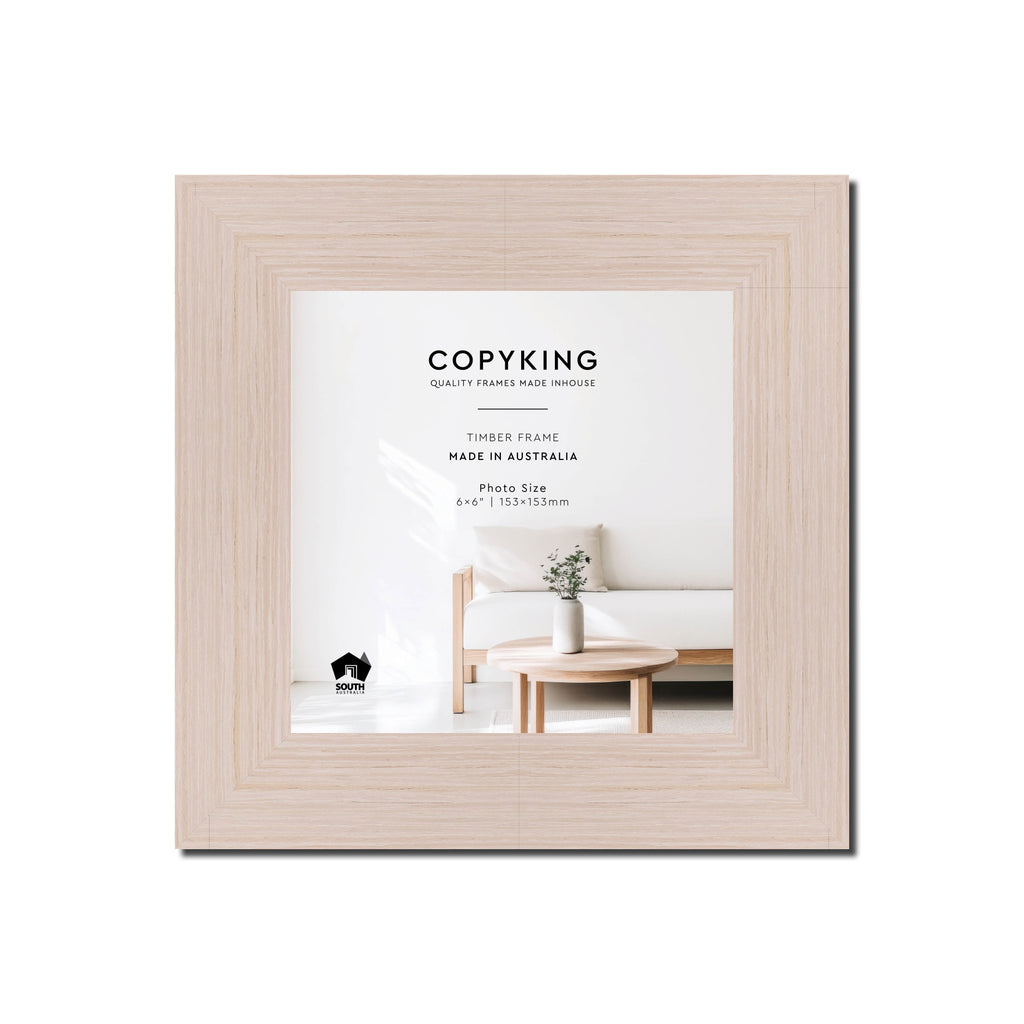 Grove White 40mm Wood Square Photo Frame - 6" x 6" (153mm x 153mm)