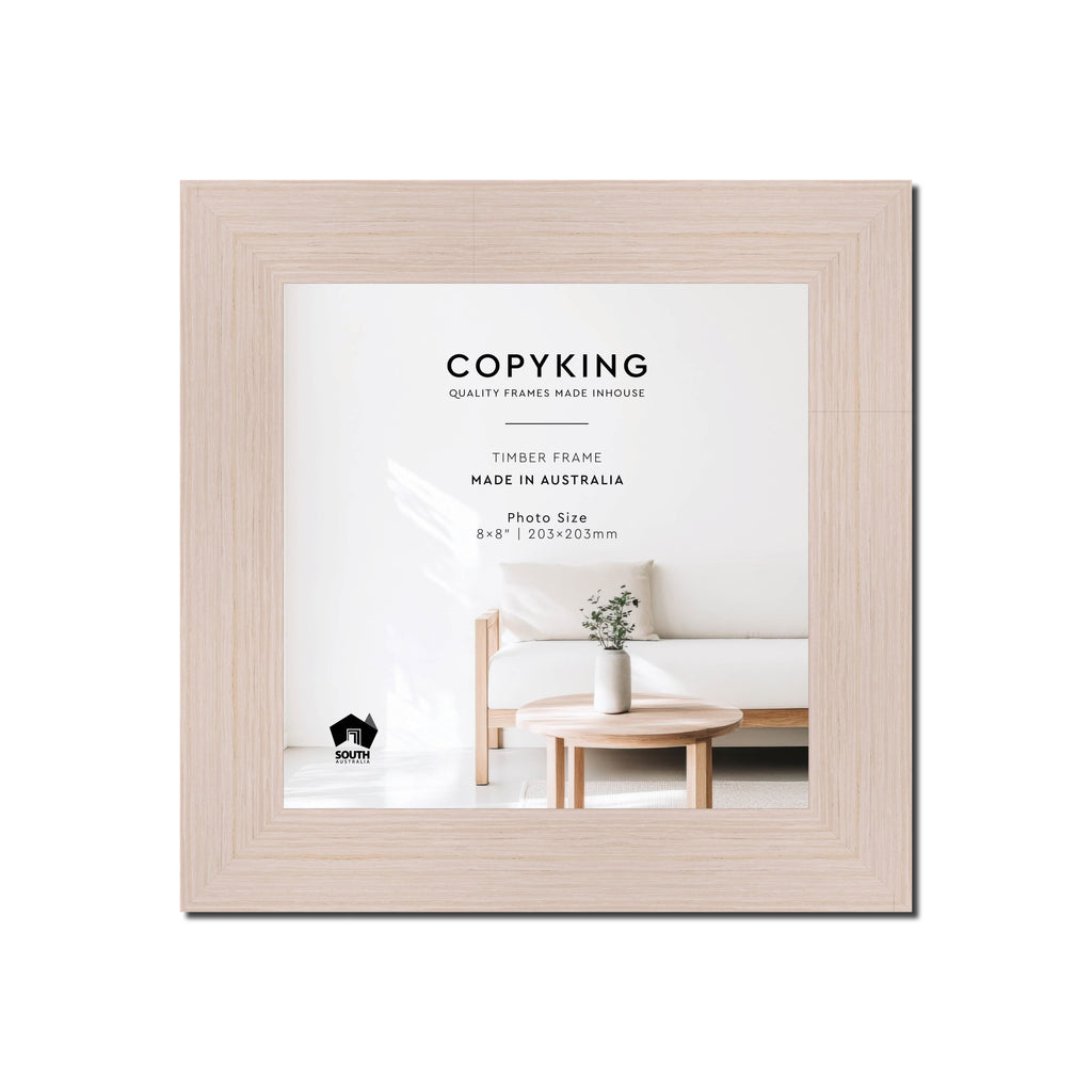 Grove White 40mm Wood Square Photo Frame - 8" x 8" (203mm x 203mm)