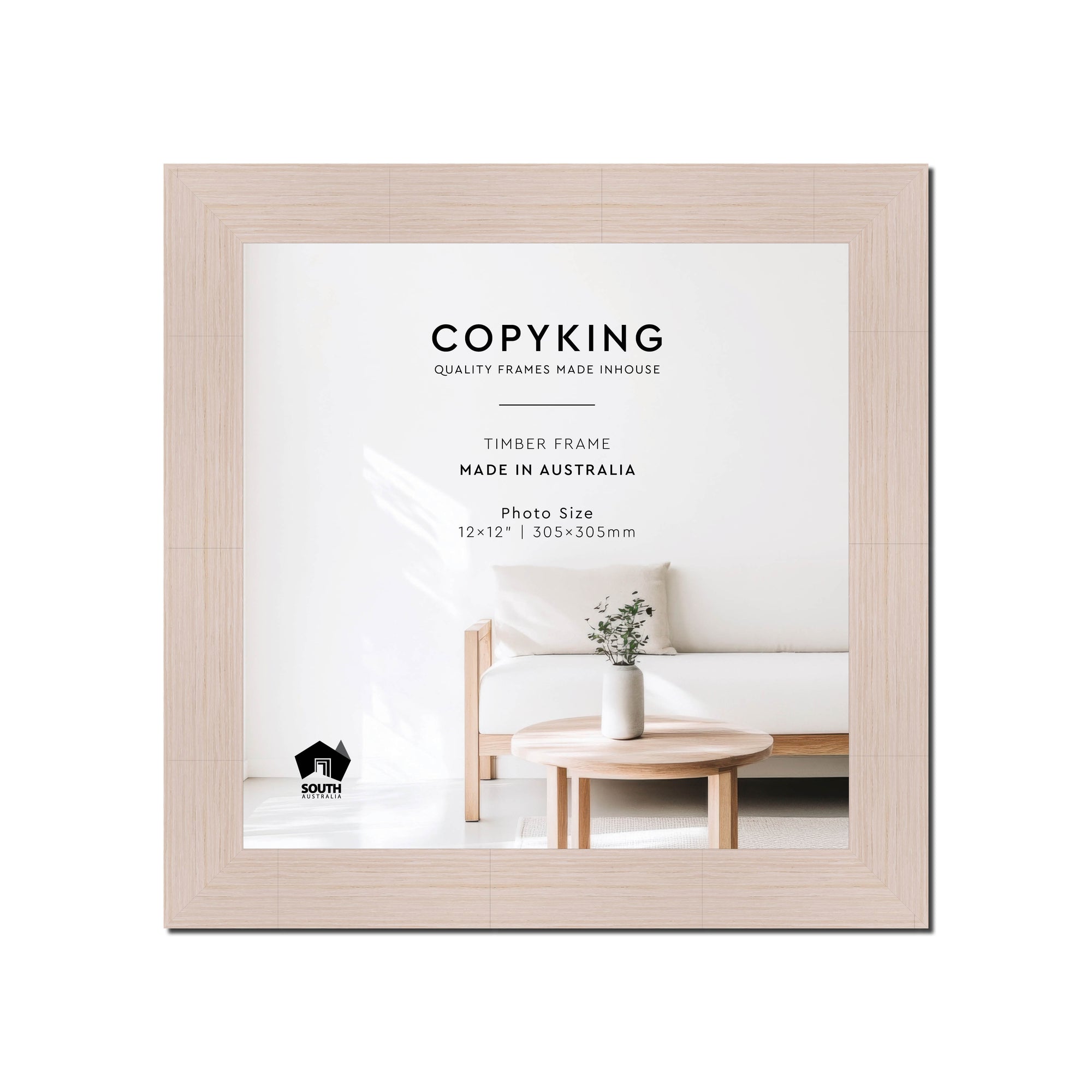 Grove White 40mm Wood Square Photo Frame - 12" x 12" (305mm x 305mm)