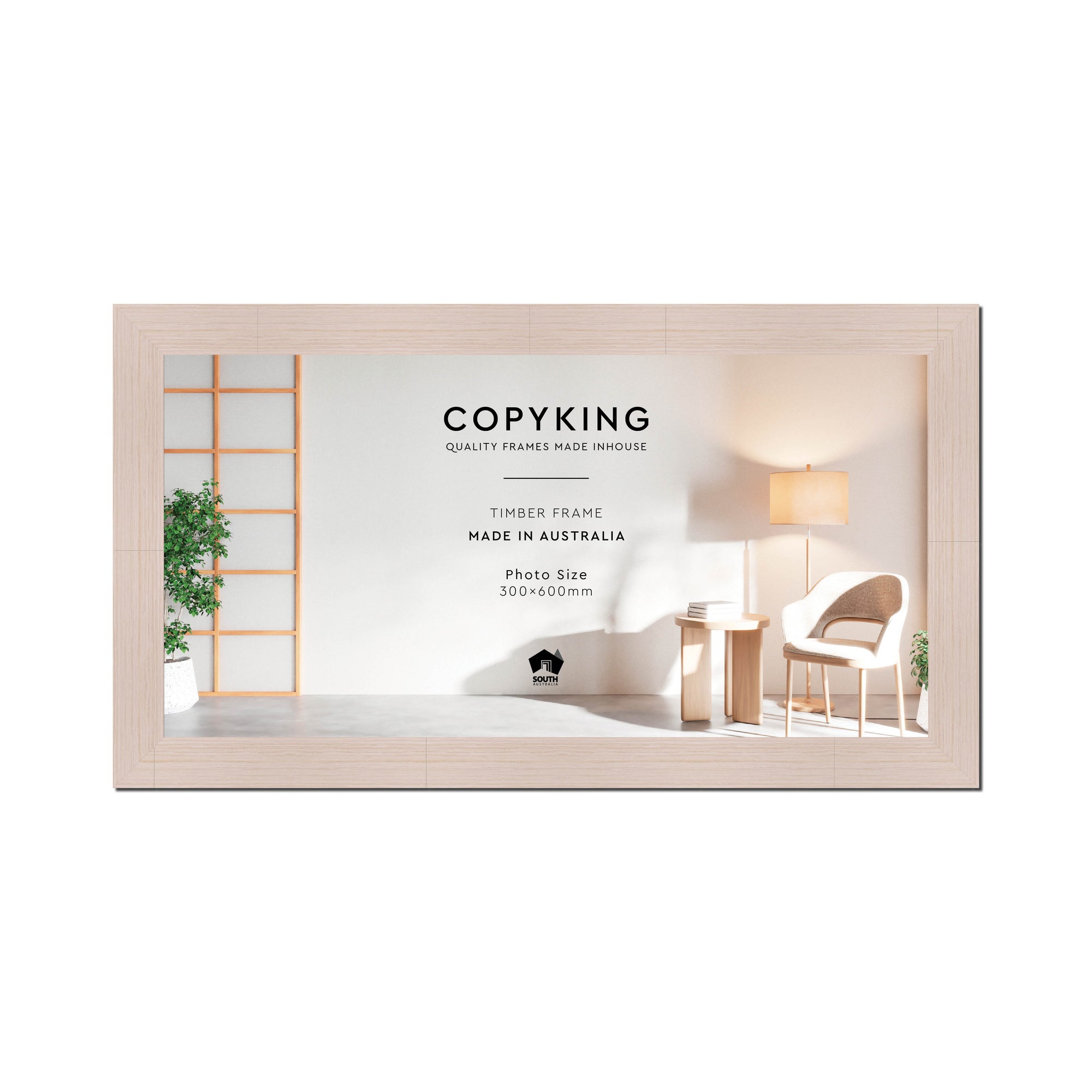 Grove White 40mm Wood Panoramic Photo Frame - 30cm x 60cm