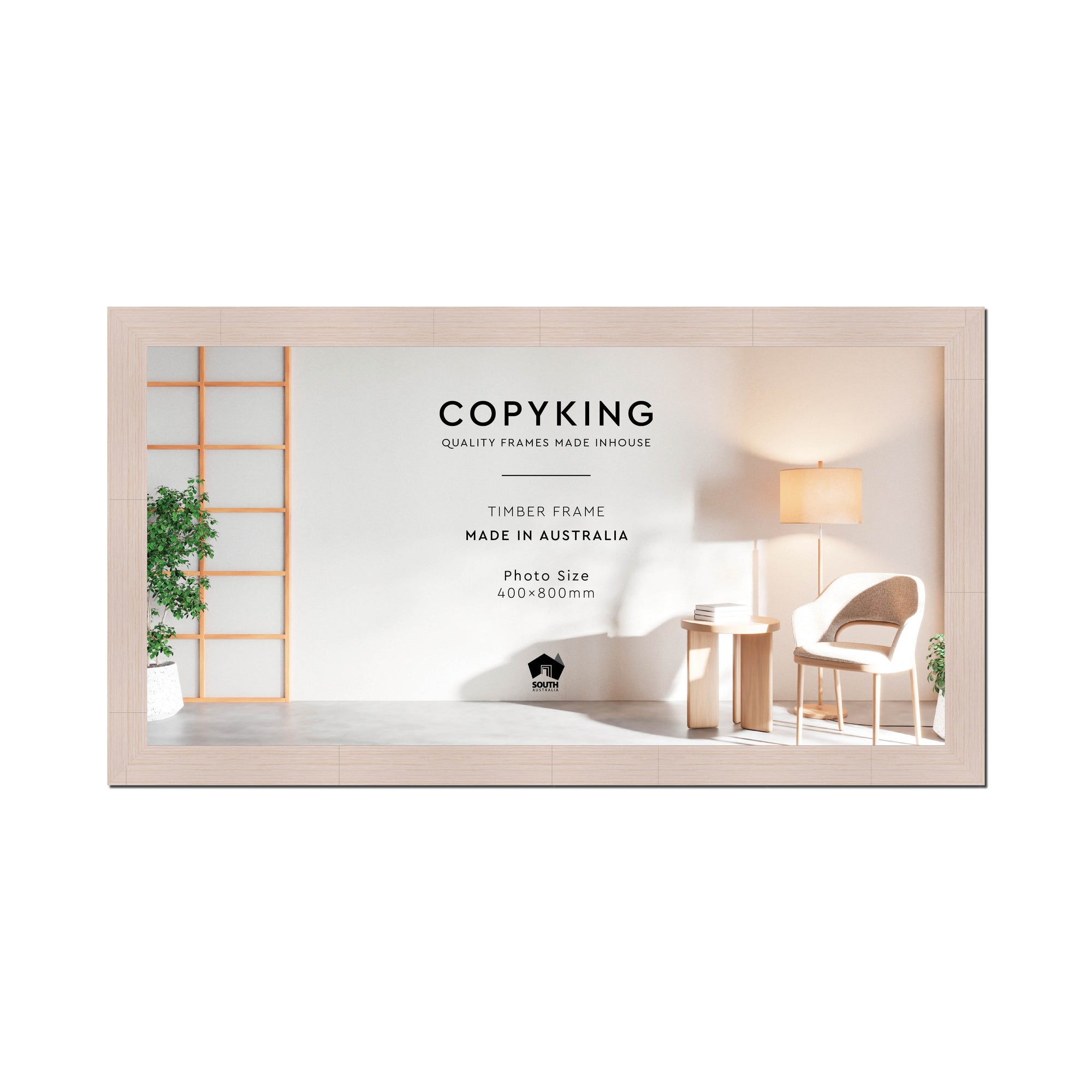 Grove White 40mm Wood Panoramic Photo Frame - 40cm x 80cm