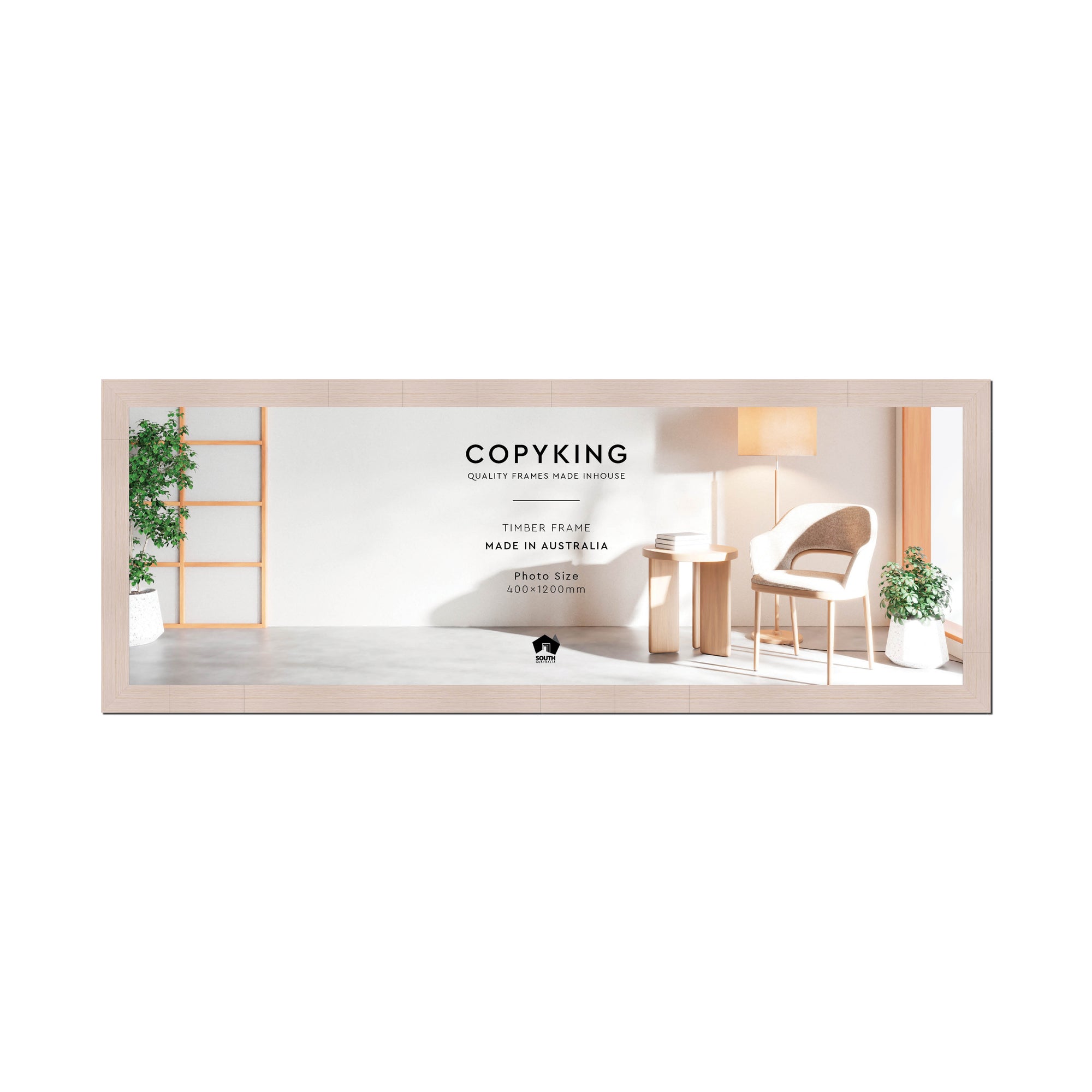 Grove White 40mm Wood Panoramic Photo Frame - 40cm x 120cm