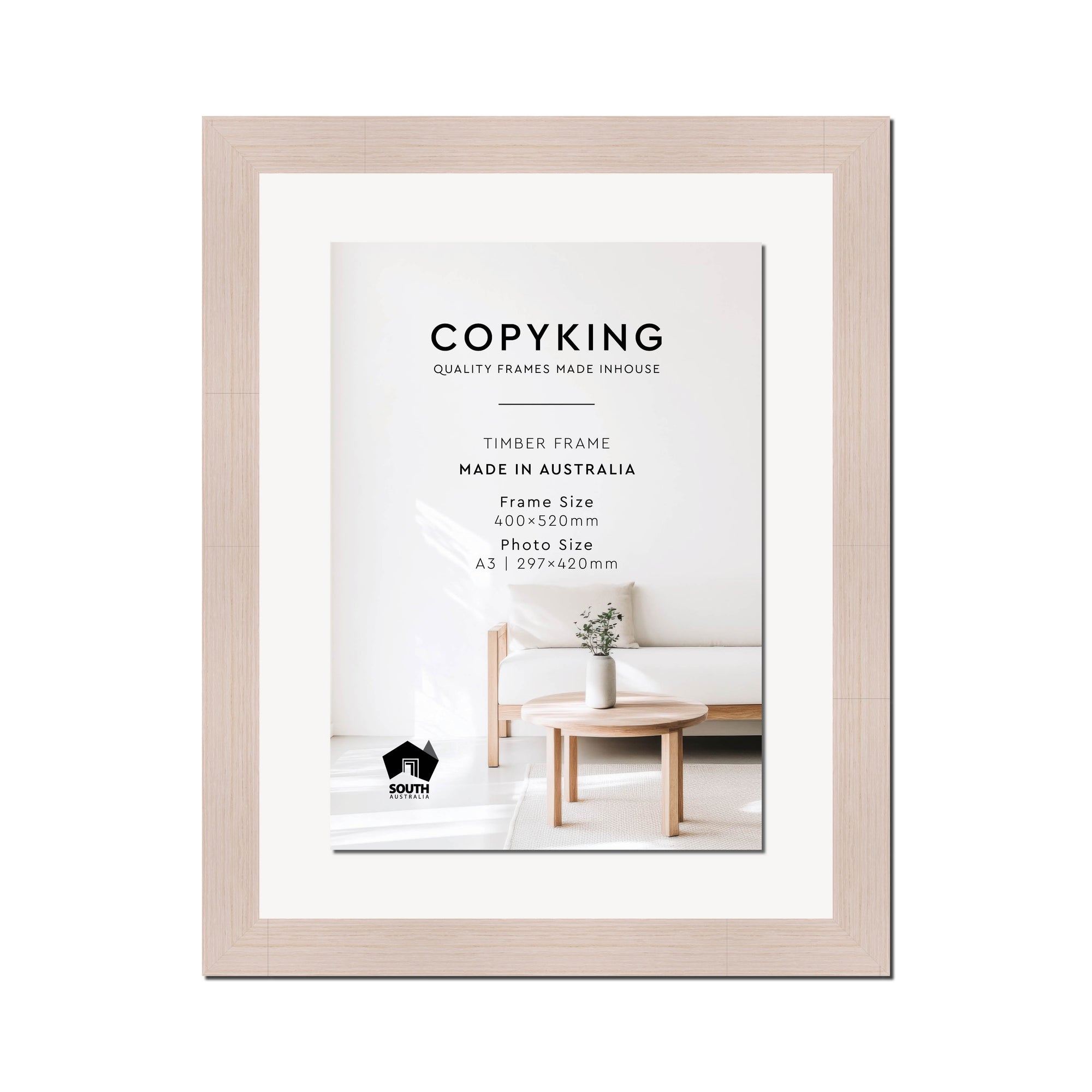 Grove White 40mm Wood Certificate Frame - 400mm x 520mm - 1 Certificates (A3)