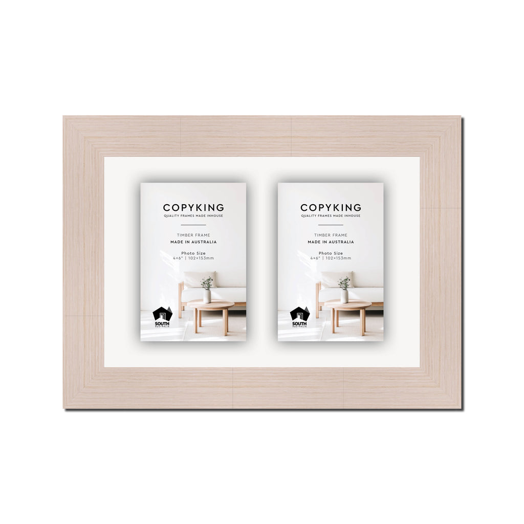 Grove White 40mm Wood Collage Photo Frame - 8" x 12" - 2 Photos (4" x 6")