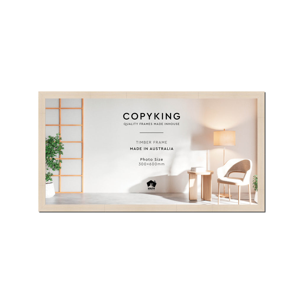 Grove White Lime 20mm Wood Panoramic Photo Frame - 30cm x 60cm