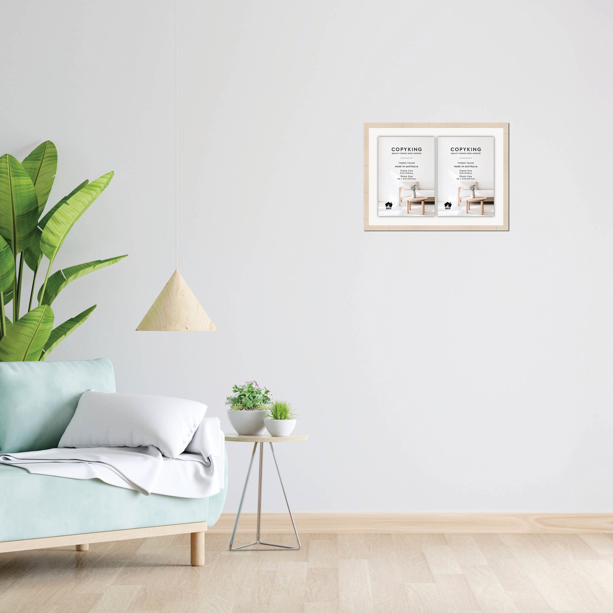 Grove White Lime 20mm Wood Certificate Frame - 370mm x 510mm - 2 Certificates (A4)