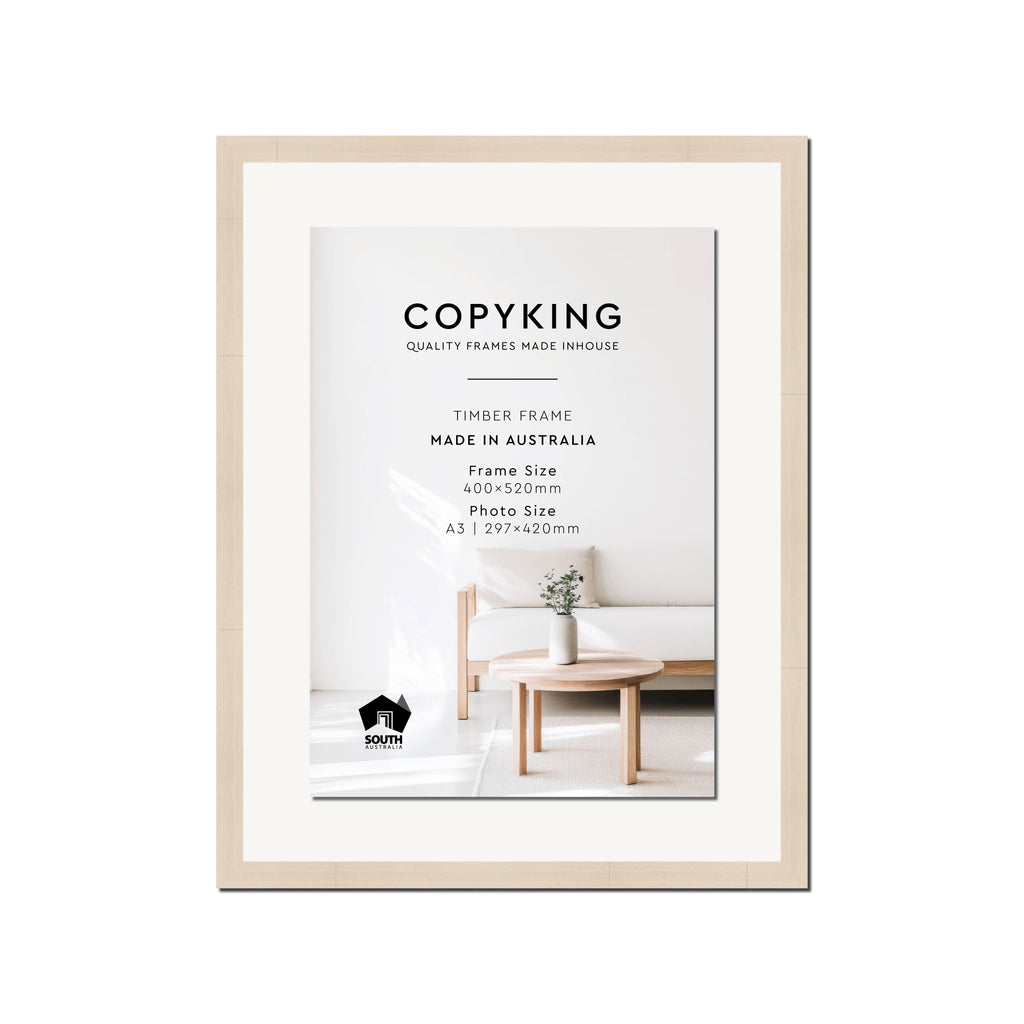 Grove White Lime 20mm Wood Certificate Frame - 400mm x 520mm - 1 Certificates (A3)