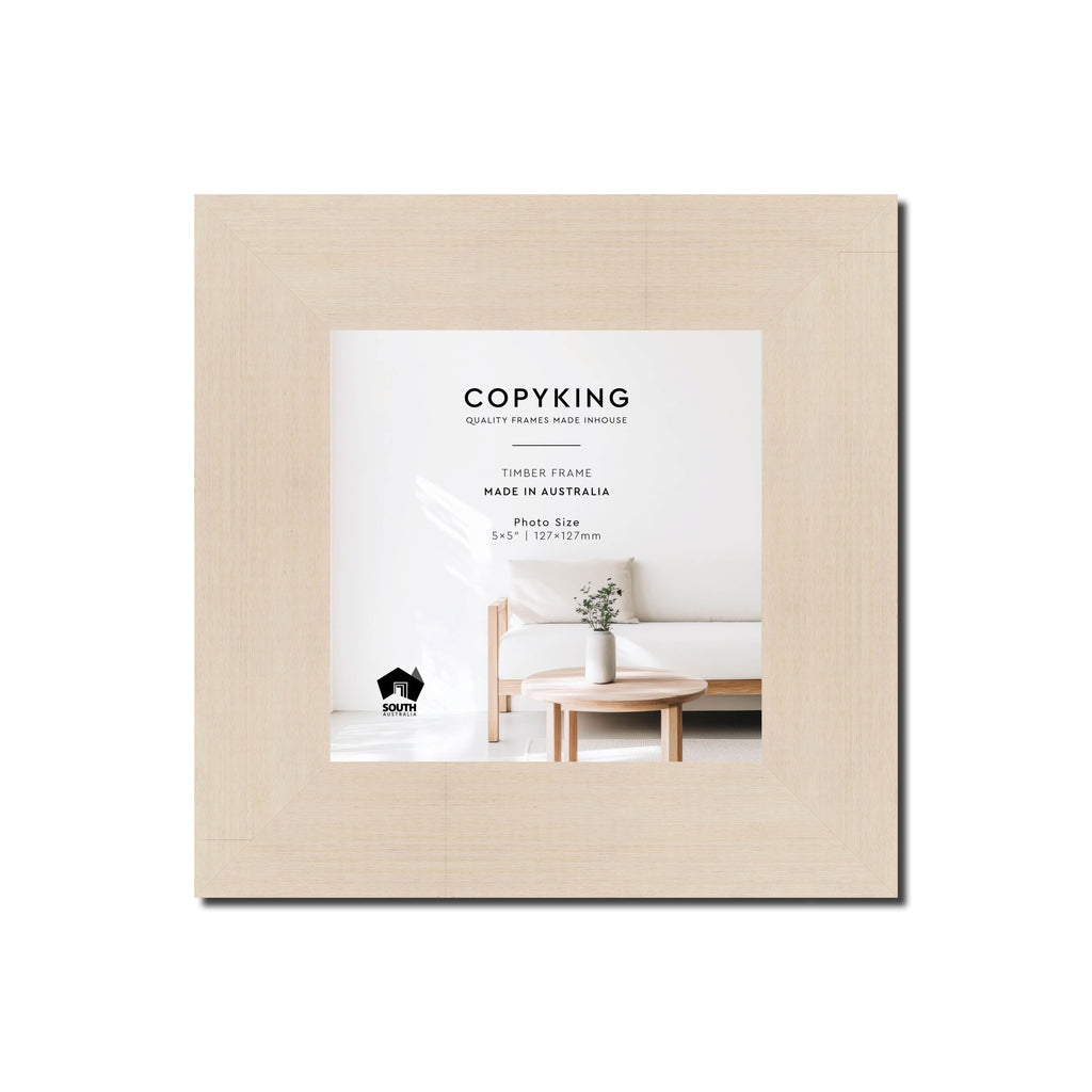 Grove White Lime 40mm Wood Square Photo Frame - 5" x 5" (127mm x 127mm)