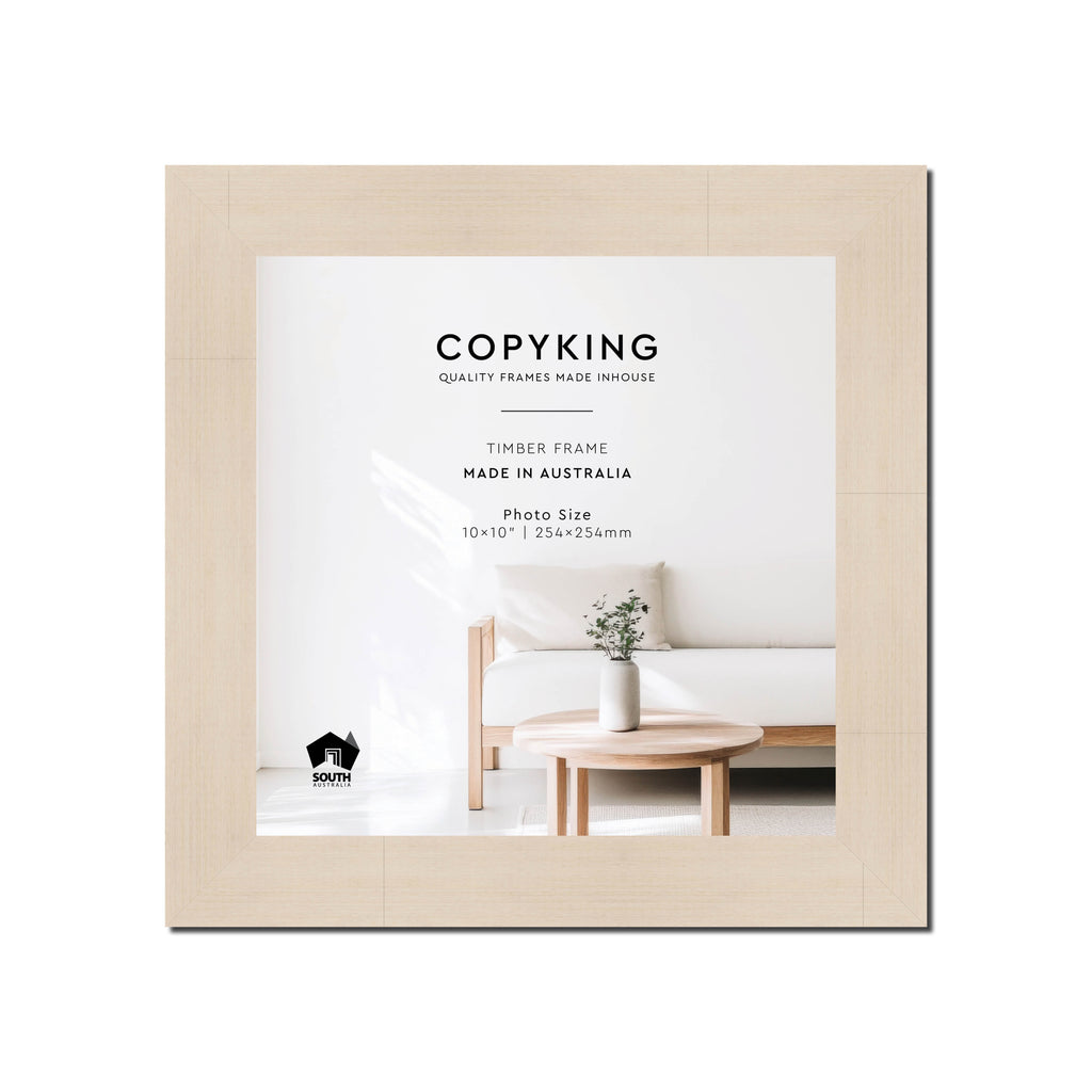 Grove White Lime 40mm Wood Square Photo Frame - 10" x 10" (254mm x 254mm)