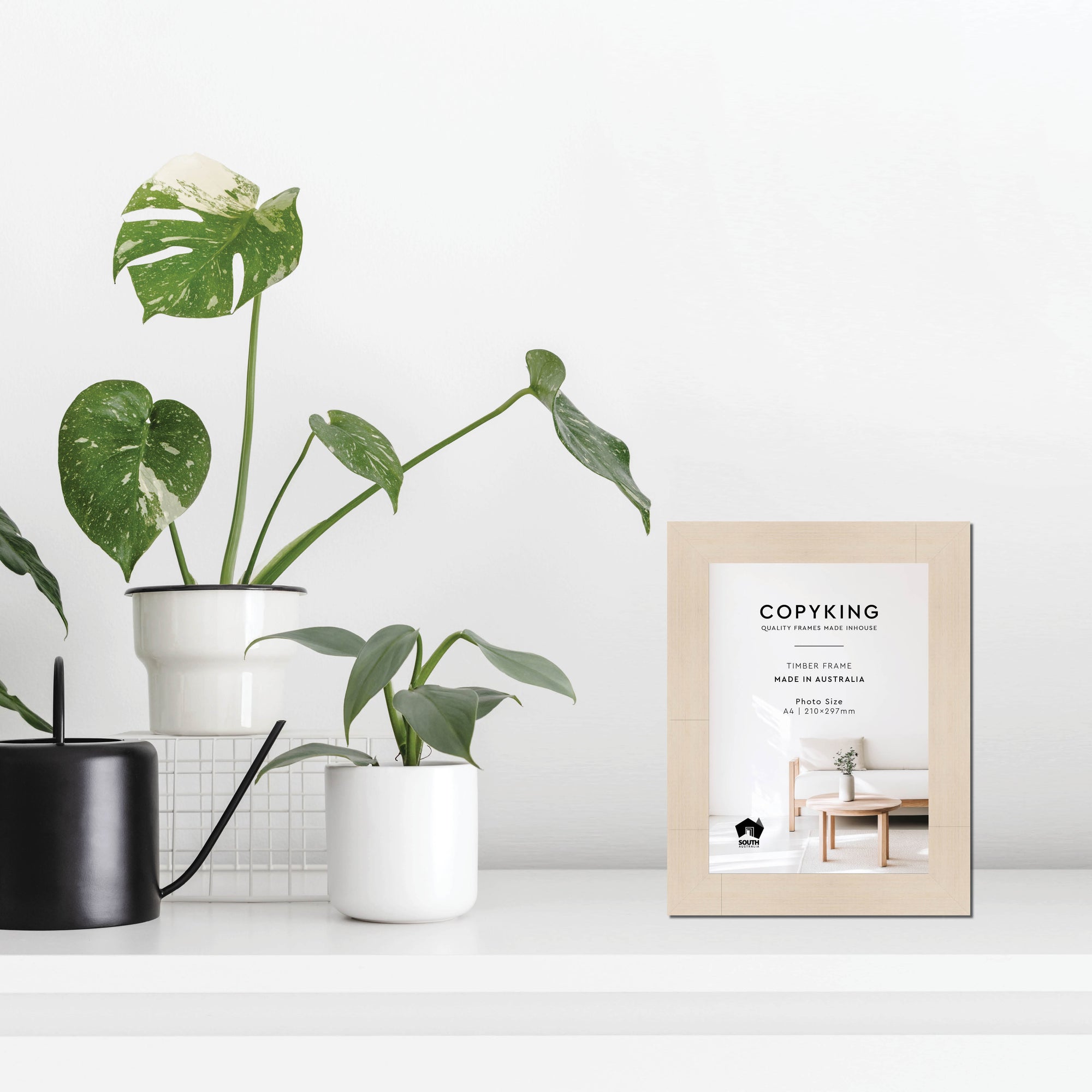 Grove White Lime 40mm Wood Poster Frame - A4 (210mm x 297mm)