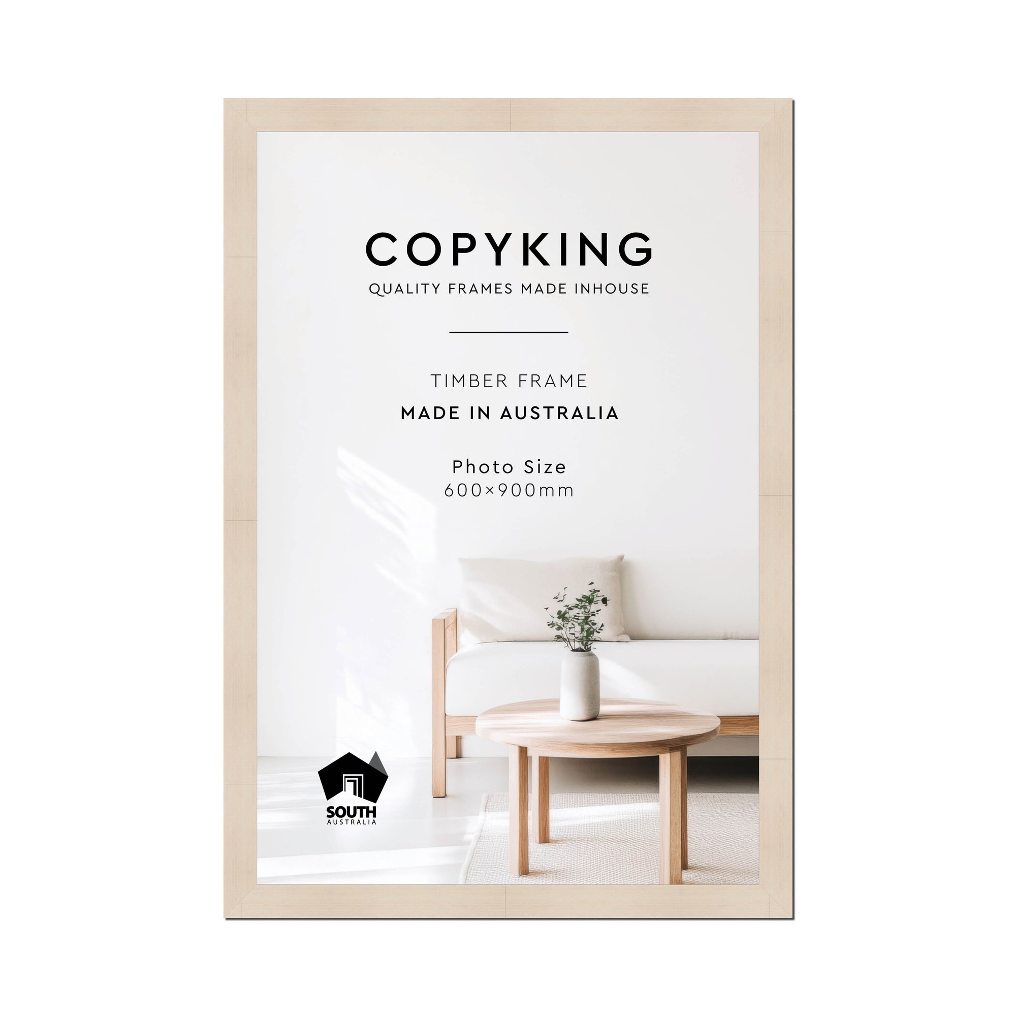 Grove White Lime 40mm Wood Poster Frame - 60cm x 90cm
