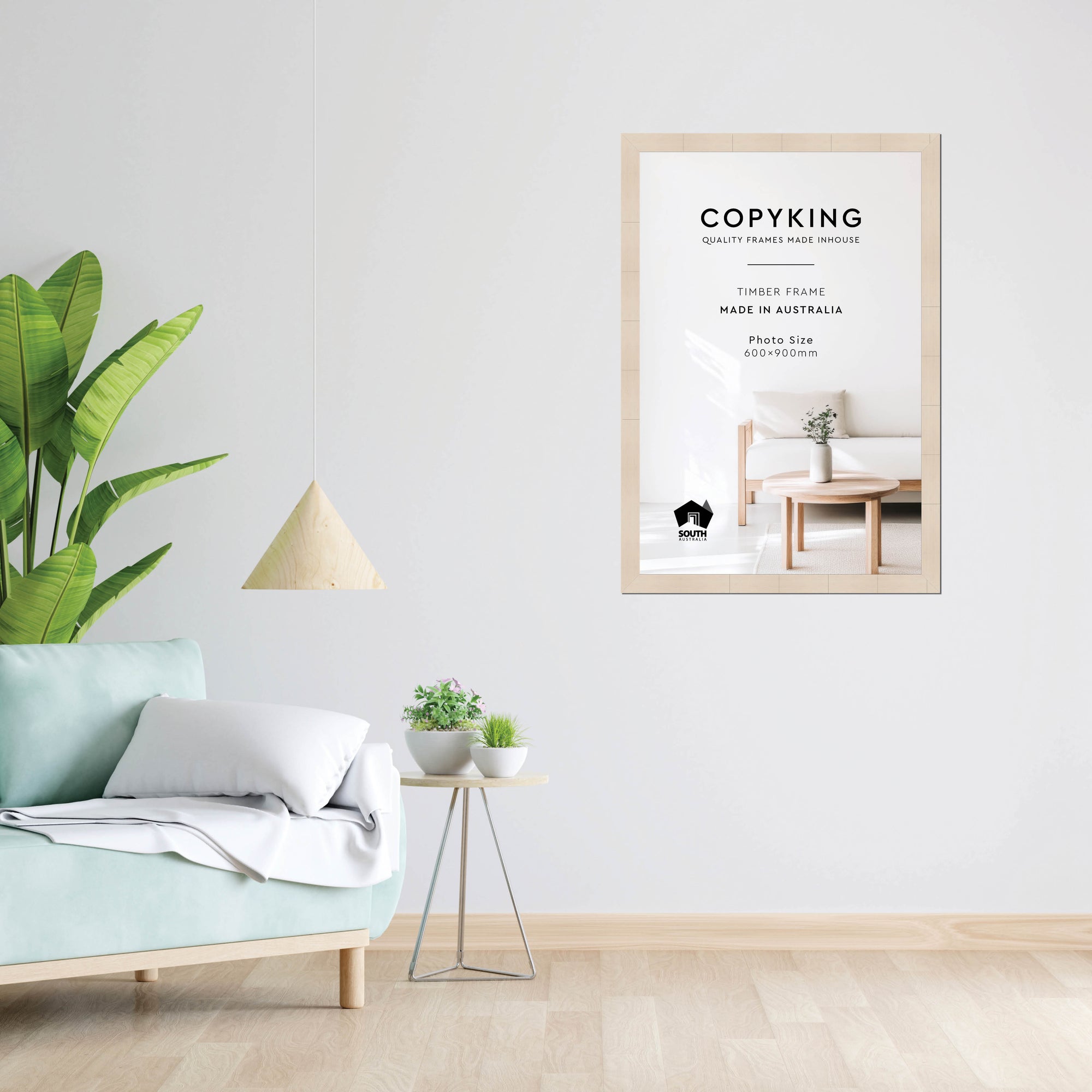 Grove White Lime 40mm Wood Poster Frame - 60cm x 90cm