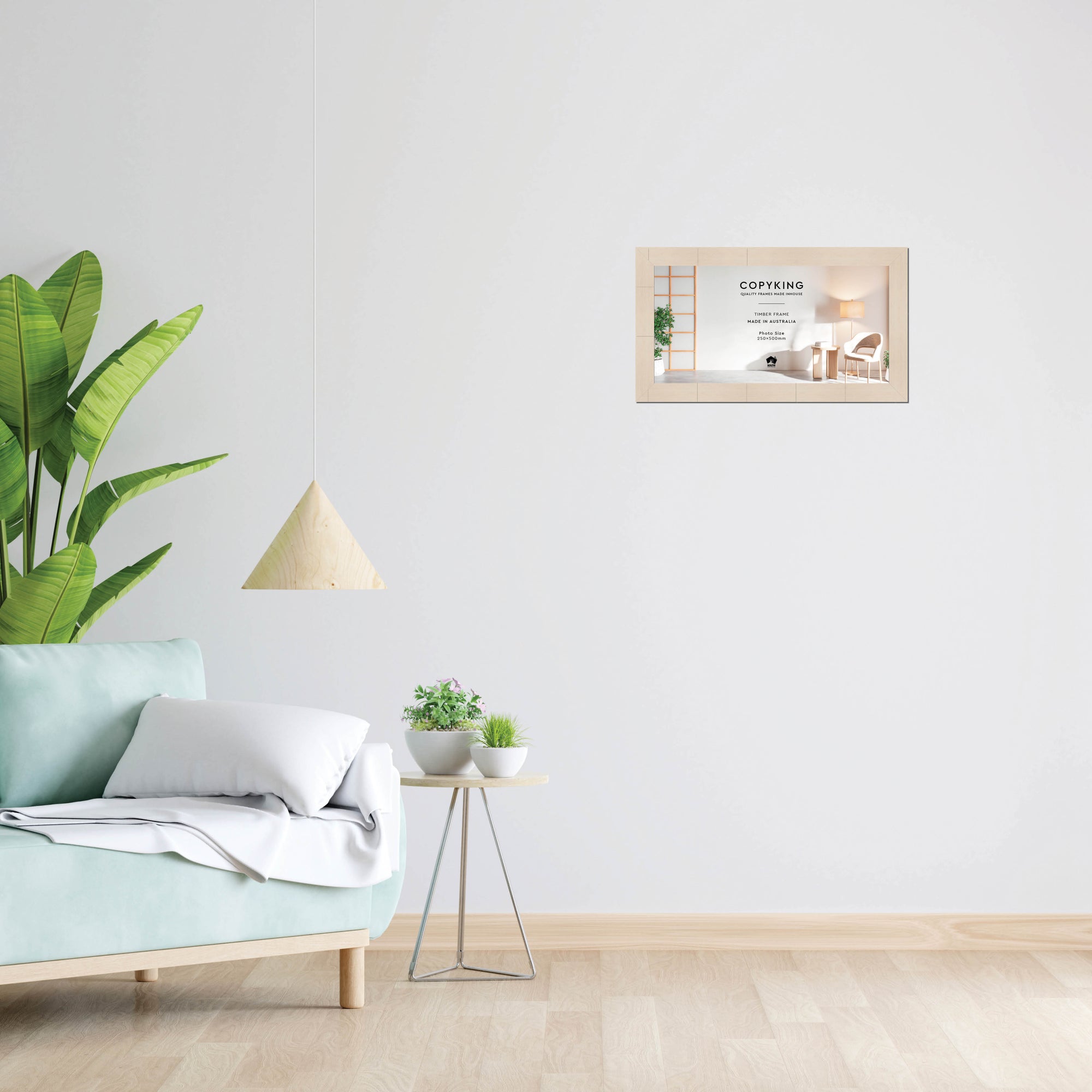 Grove White Lime 40mm Wood Panoramic Photo Frame - 25cm x 50cm