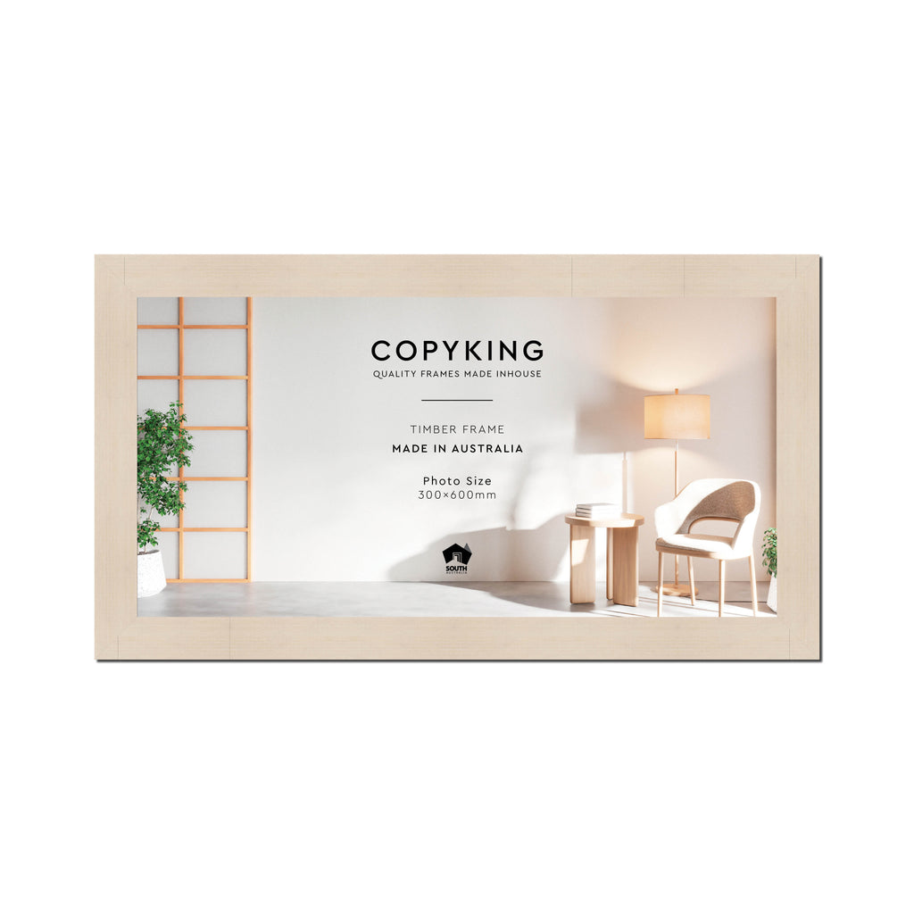 Grove White Lime 40mm Wood Panoramic Photo Frame - 30cm x 60cm