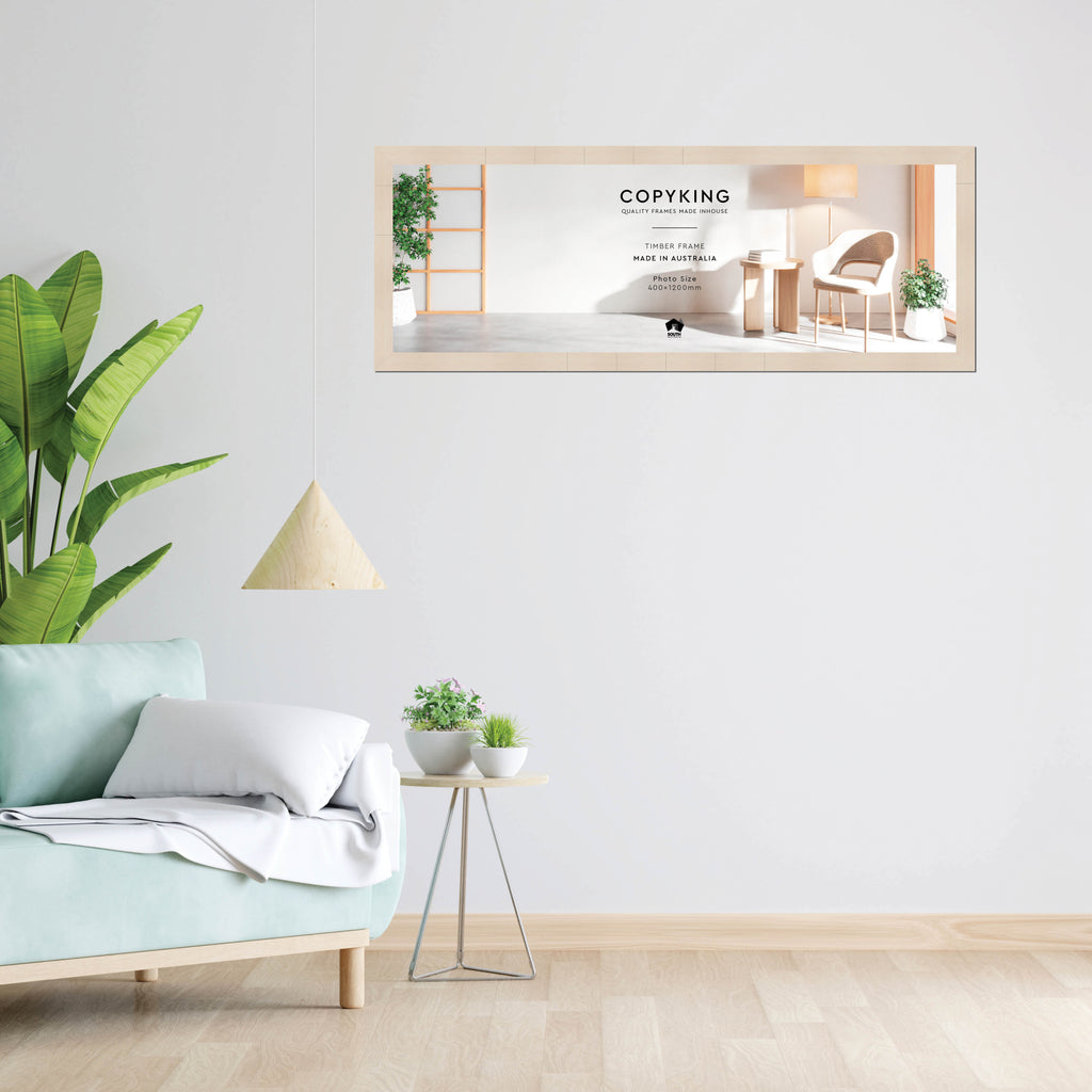 Grove White Lime 40mm Wood Panoramic Photo Frame - 40cm x 120cm