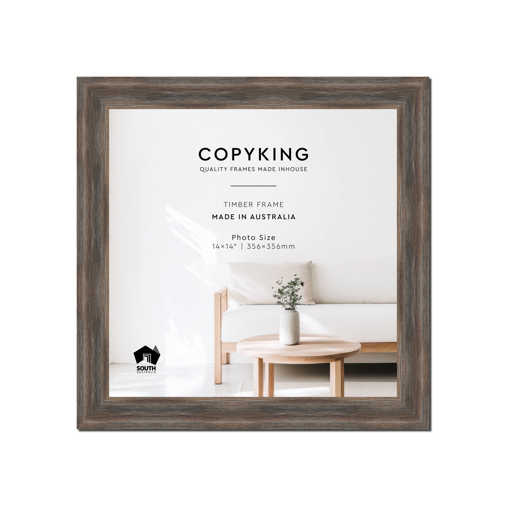 Homestead Brown 40mm Wood Square Photo Frame - 14" x 14" (356mm x 356mm)