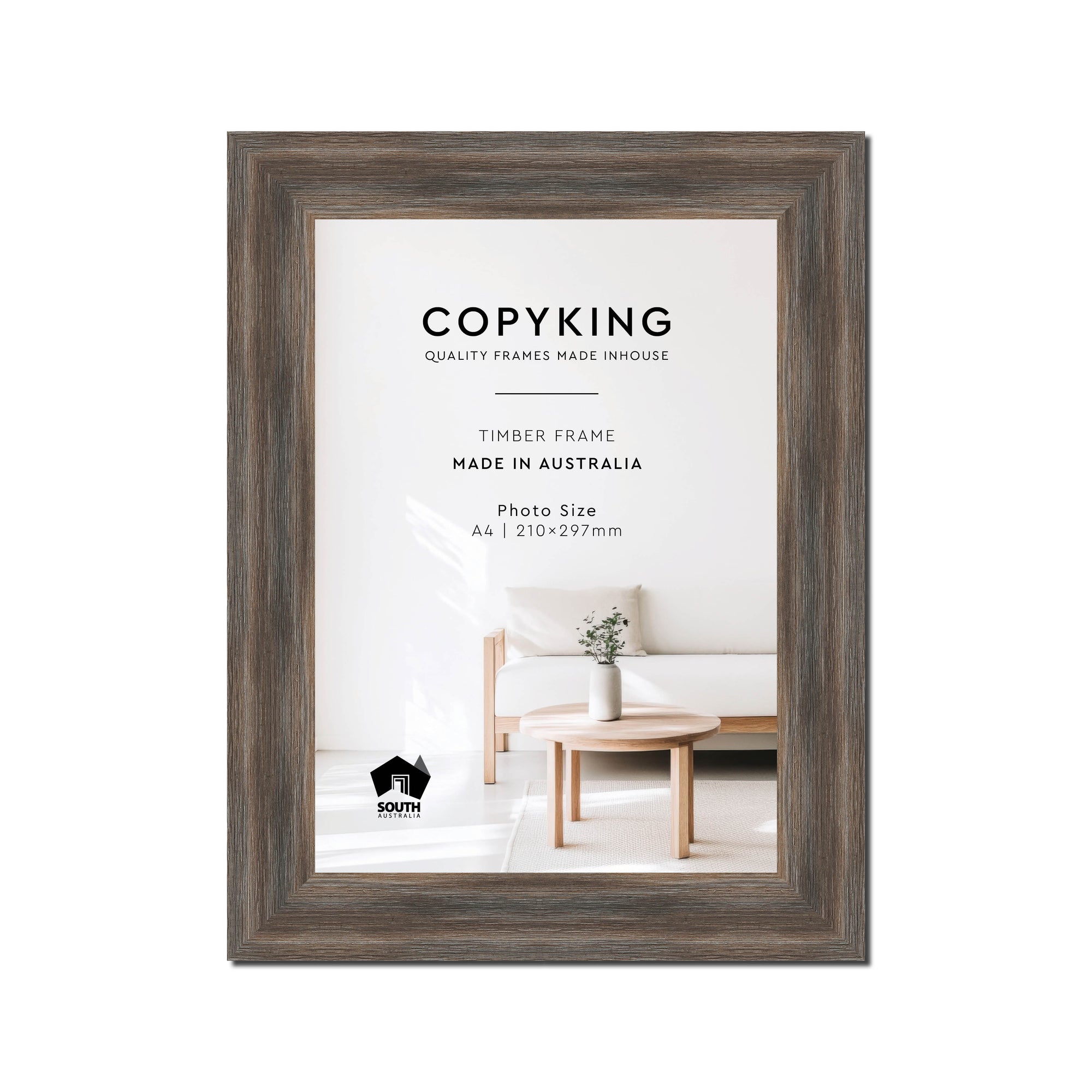 Homestead Brown 40mm Wood Poster Frame - A4 (210mm x 297mm)