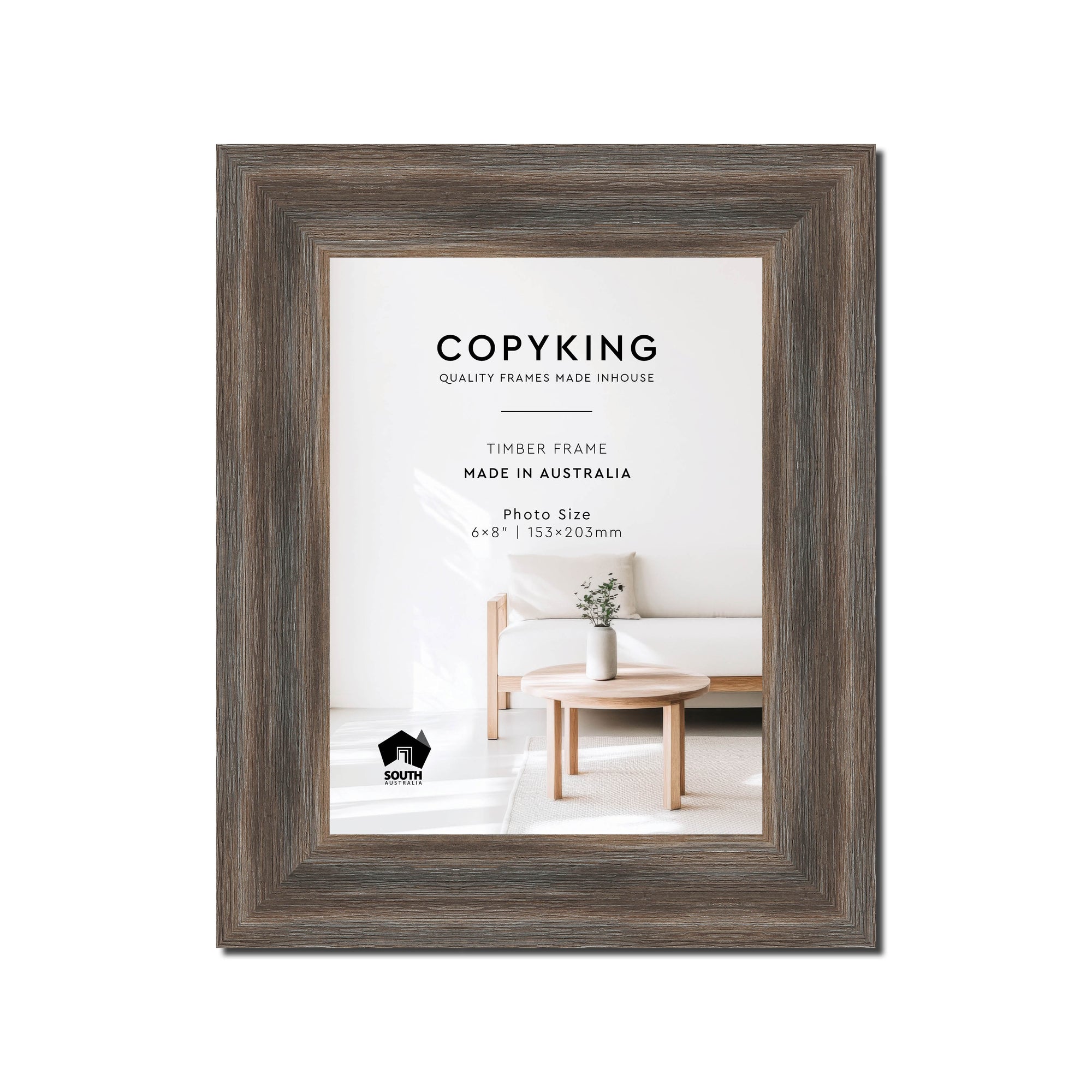 Homestead Brown 40mm Wood Photo Frame - 6" x 8" (153mm x 203mm)