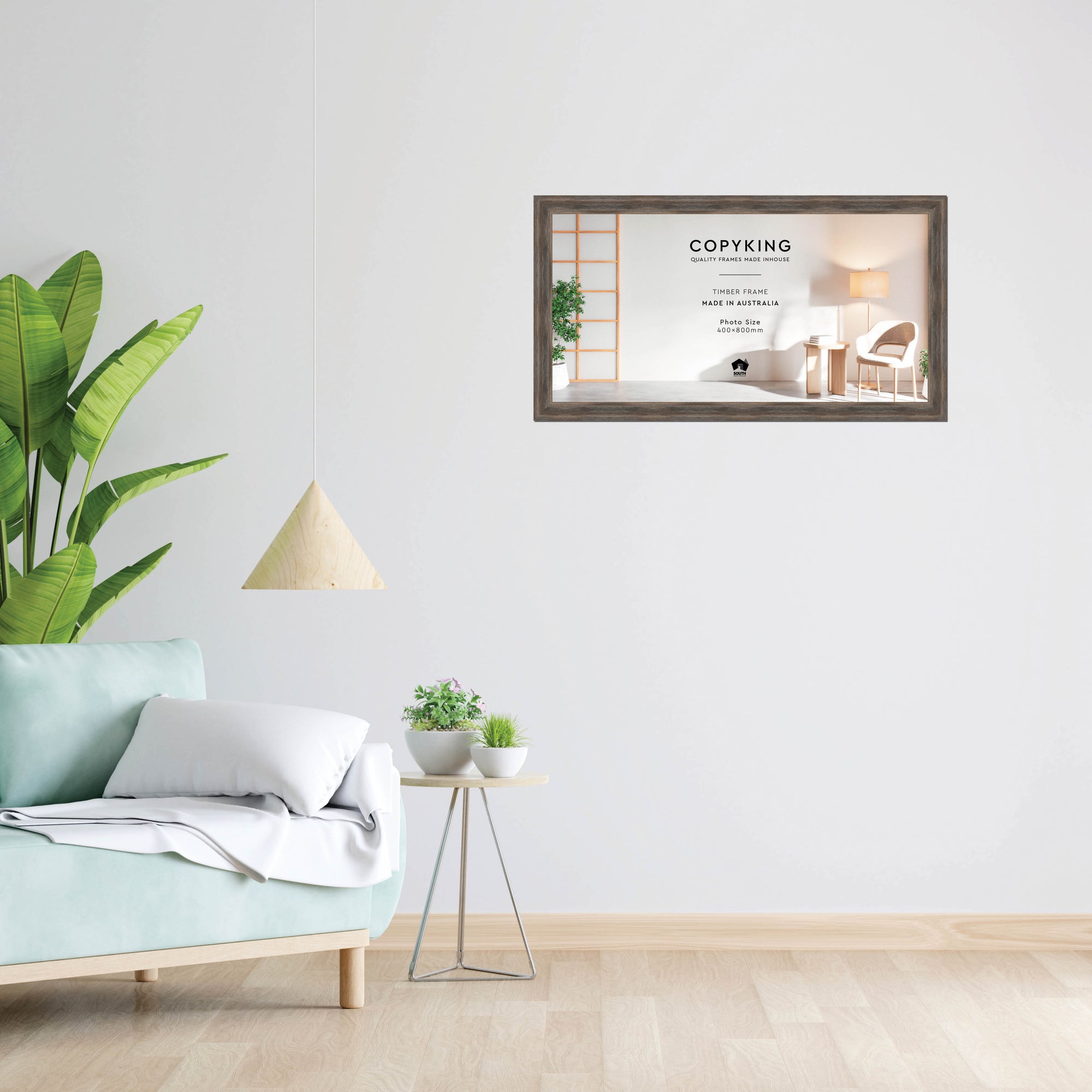 Homestead Brown 40mm Wood Panoramic Photo Frame - 40cm x 80cm
