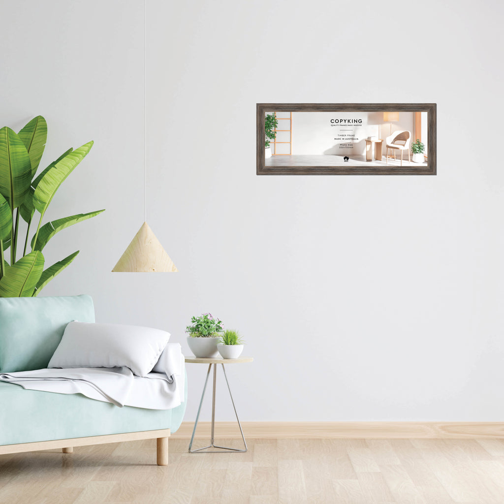 Homestead Brown 40mm Wood Panoramic Photo Frame - 25cm x 75cm