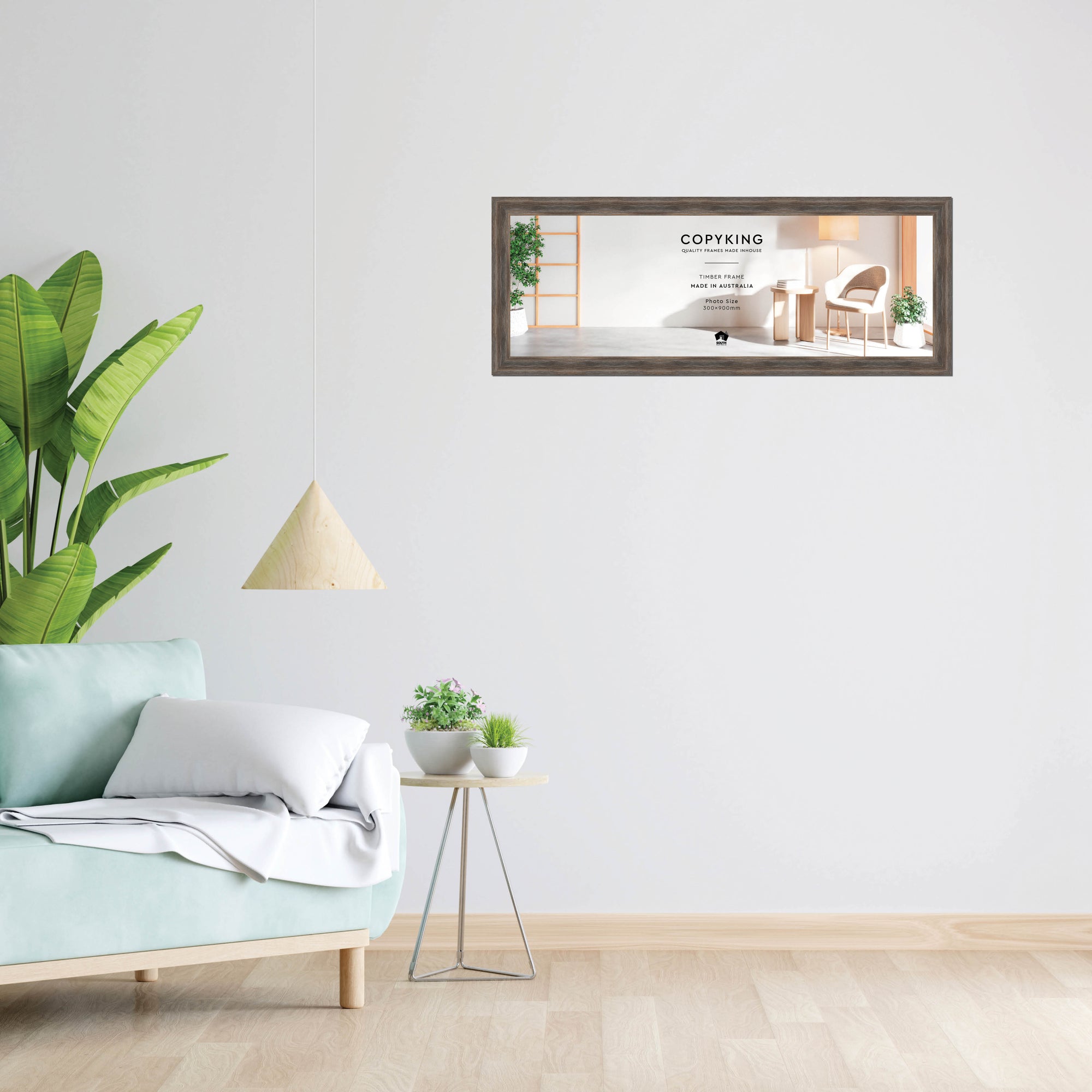 Homestead Brown 40mm Wood Panoramic Photo Frame - 30cm x 90cm