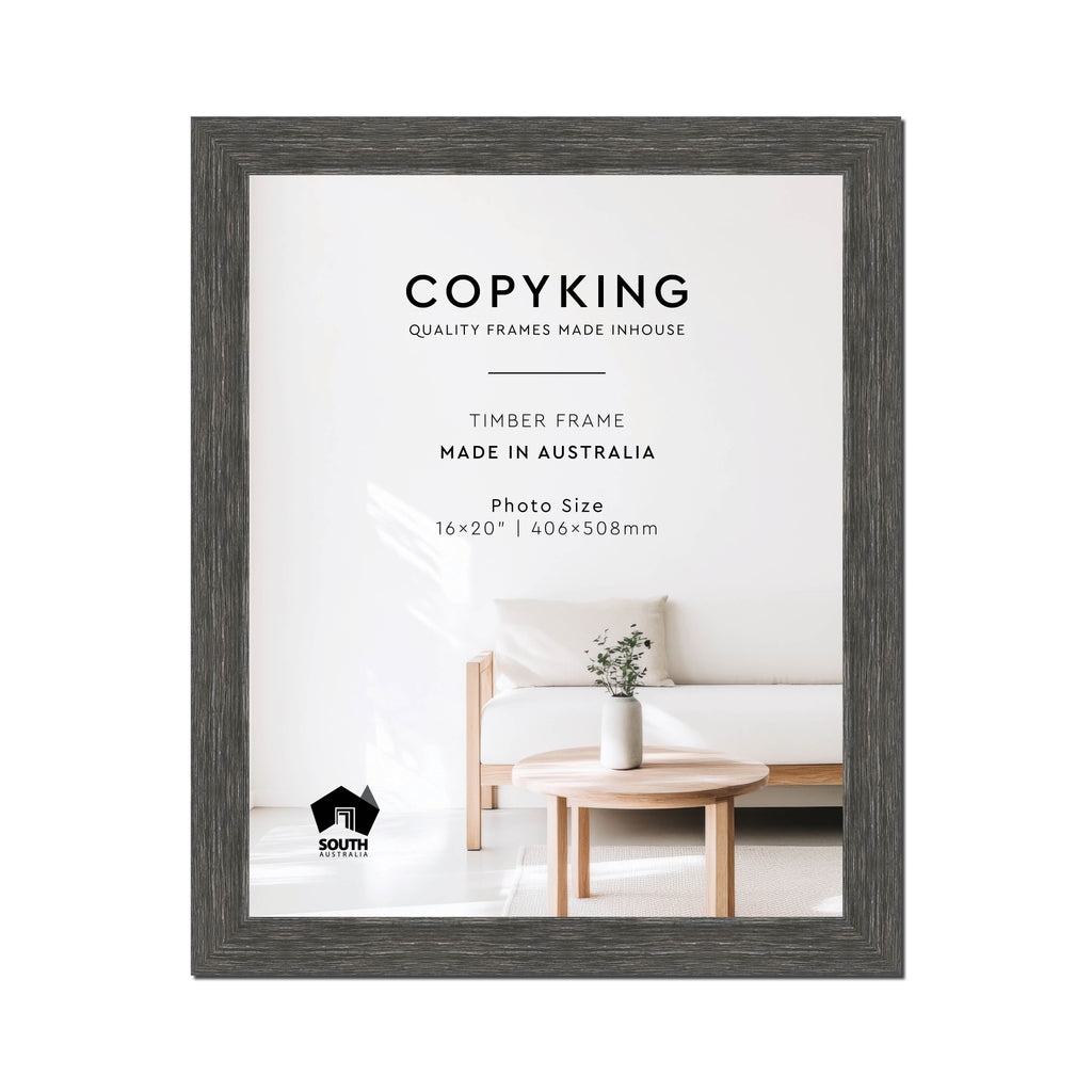 Homestead Dark Grey 40mm Wood Photo Frame - 16" x 20" (406mm x 508mm)