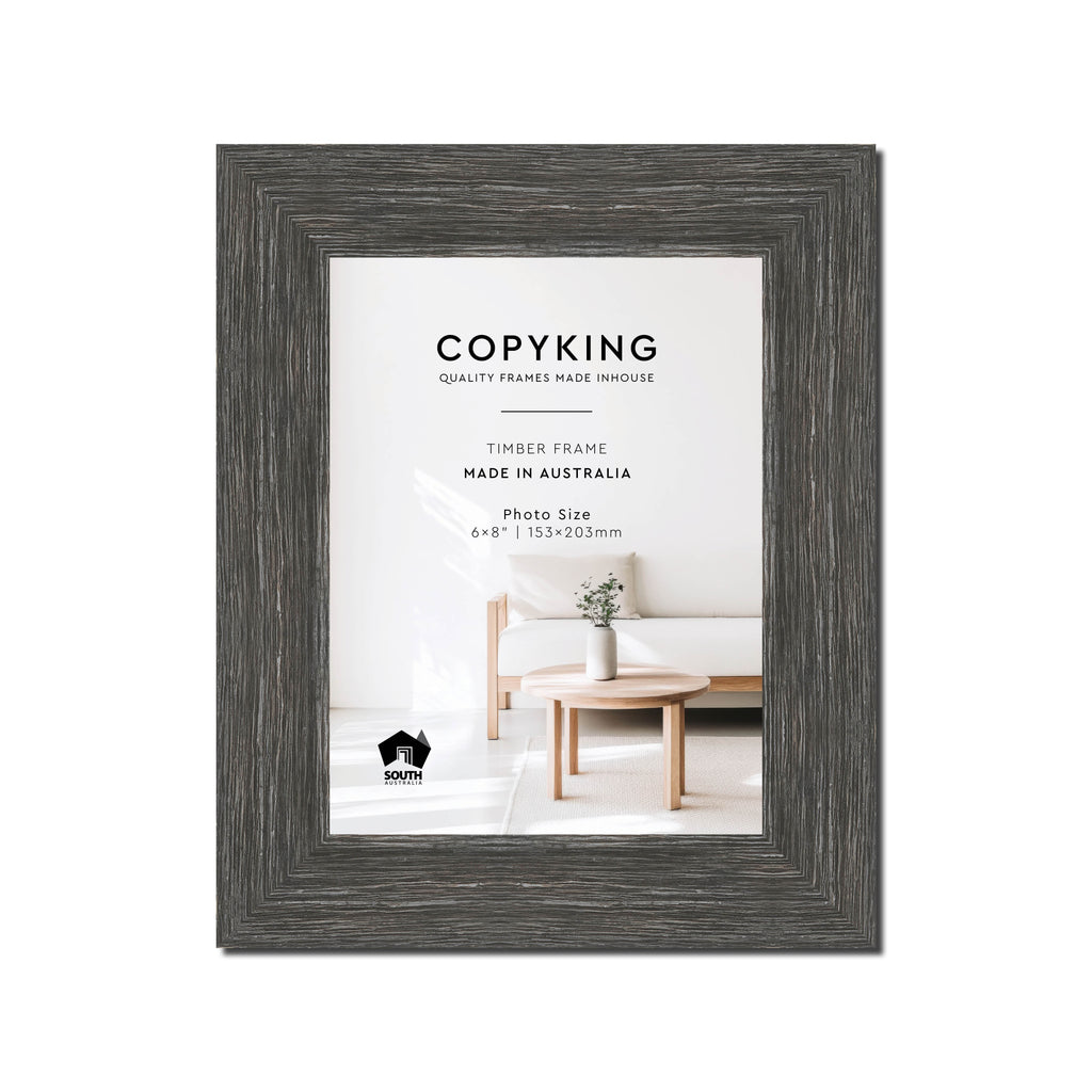 Homestead Dark Grey 40mm Wood Photo Frame - 6" x 8" (153mm x 203mm)