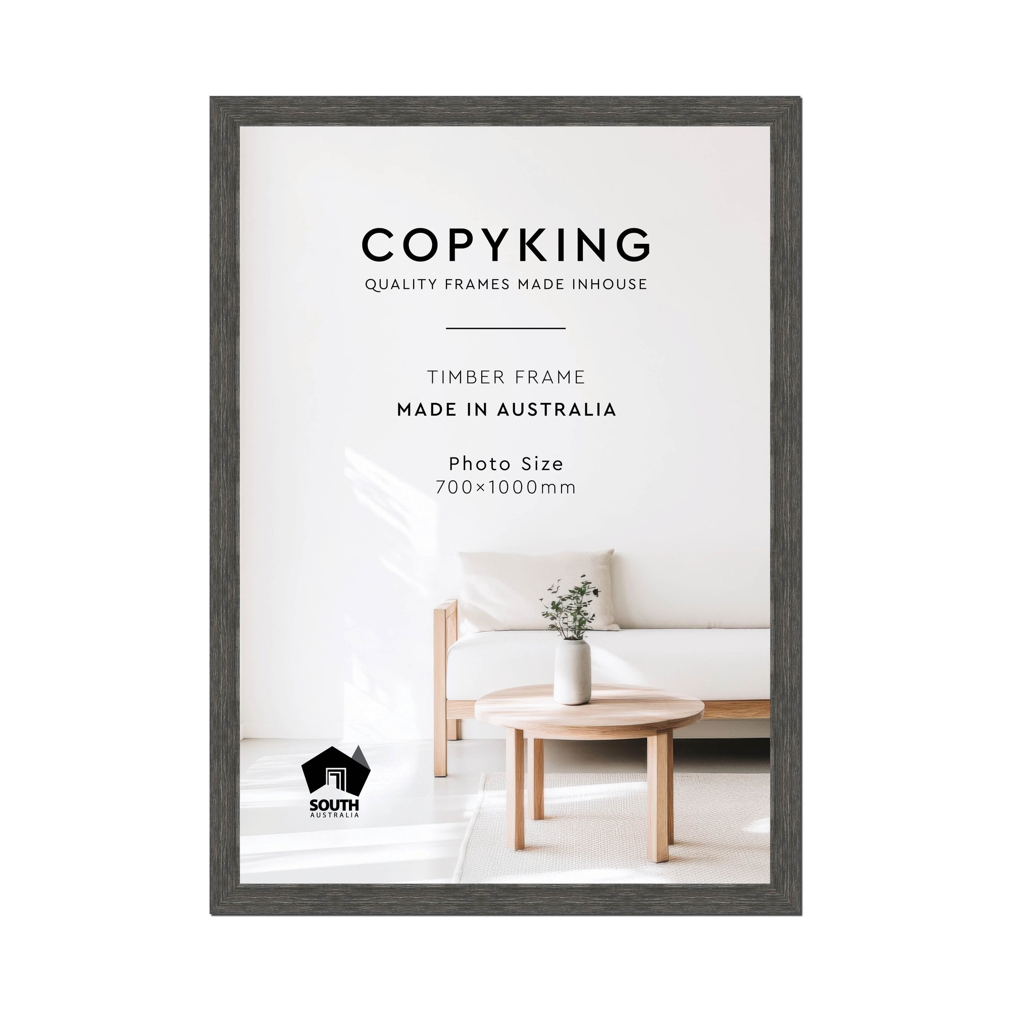 Homestead Dark Grey 40mm Wood Poster Frame - 70cm x 100cm