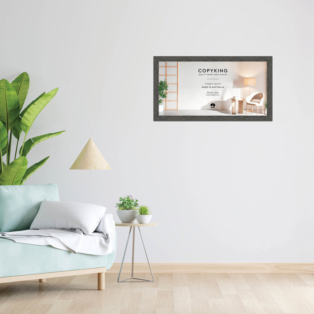 Homestead Dark Grey 40mm Wood Panoramic Photo Frame - 40cm x 80cm