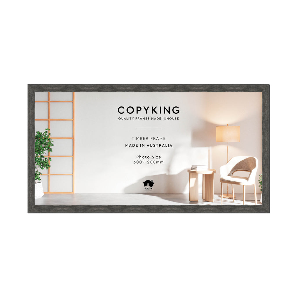 Homestead Dark Grey 40mm Wood Panoramic Photo Frame - 60cm x 120cm