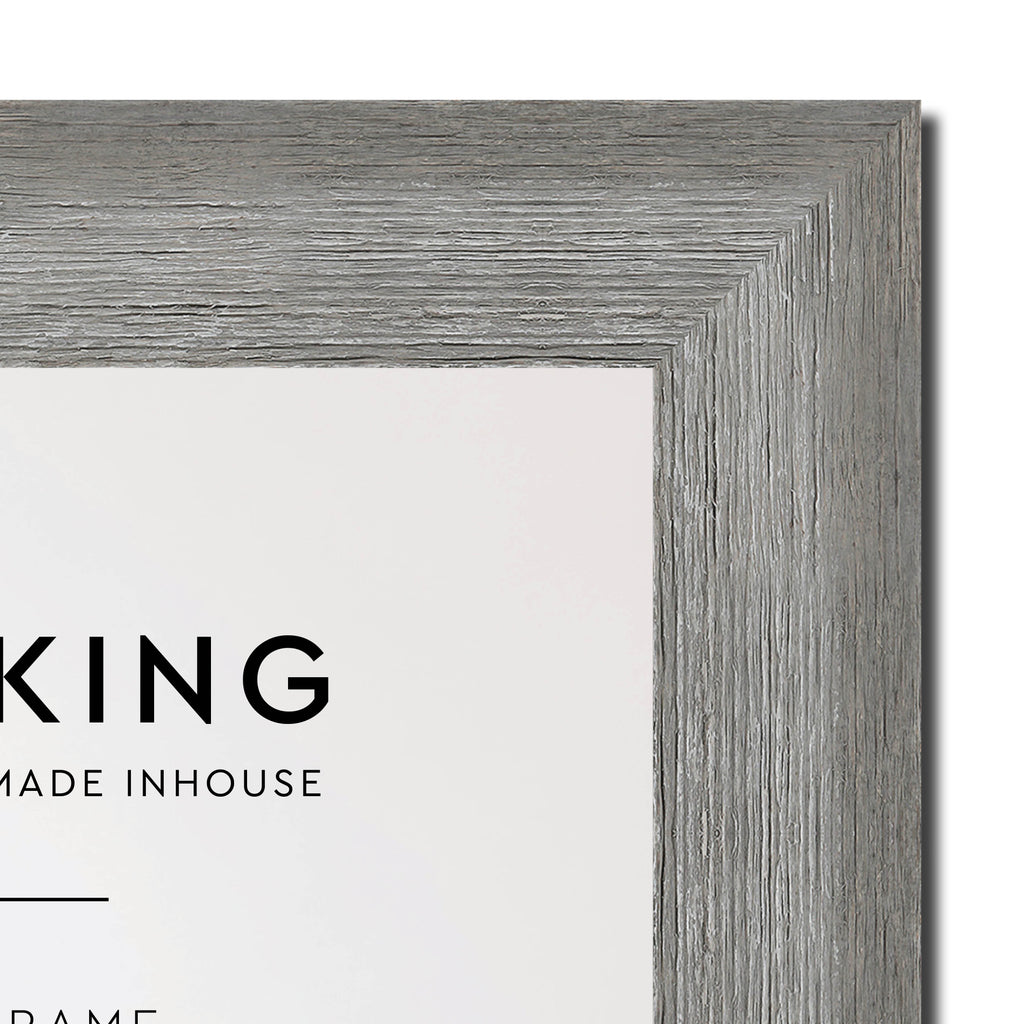 Homestead Light Grey 40mm Wood Collage Photo Frame - 12" x 24" - 3 Photos (6" x 8")