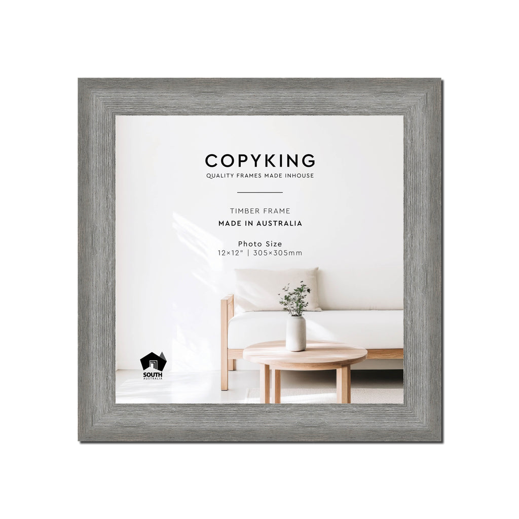 Homestead Light Grey 40mm Wood Square Photo Frame - 12" x 12" (305mm x 305mm)