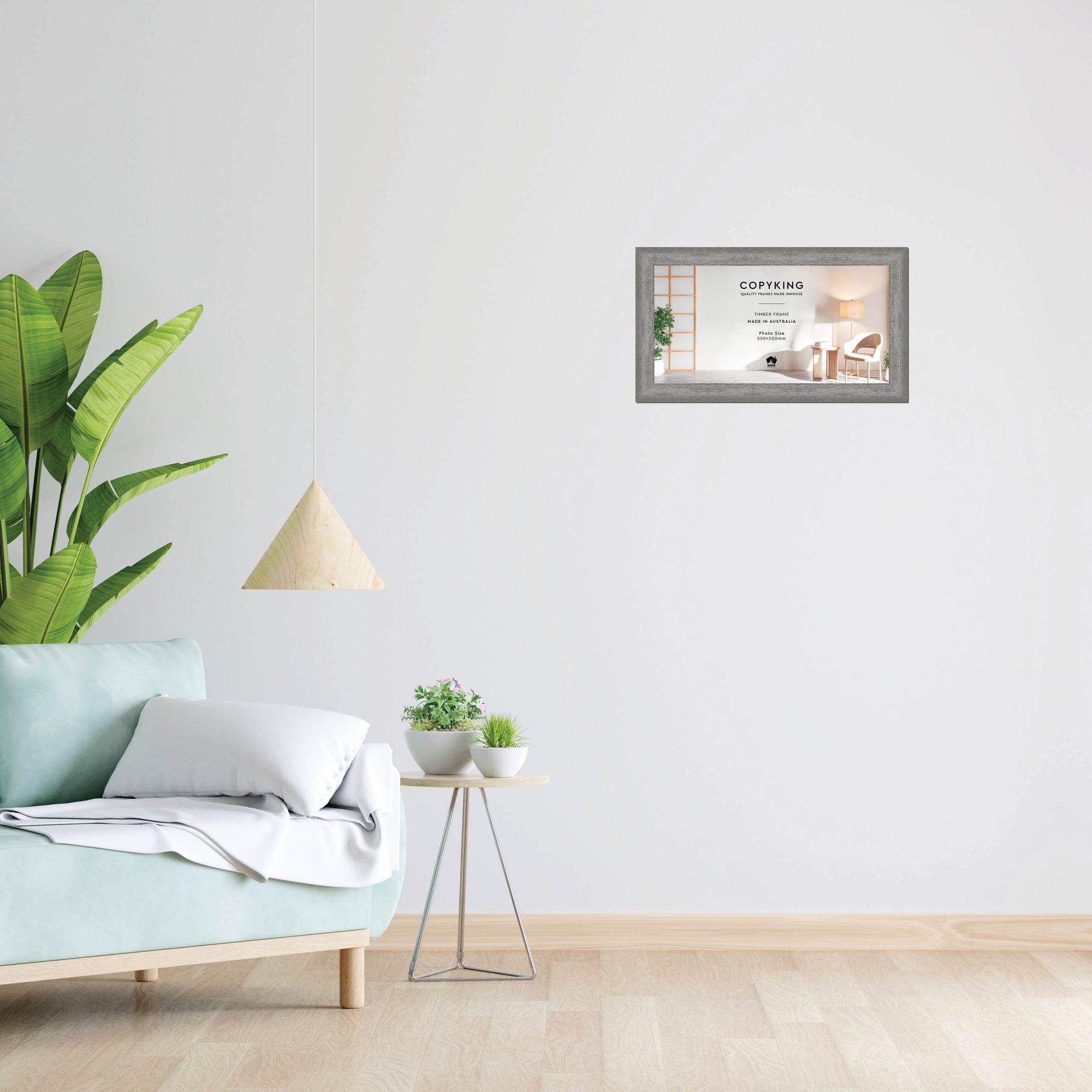 Homestead Light Grey 40mm Wood Panoramic Photo Frame - 25cm x 50cm