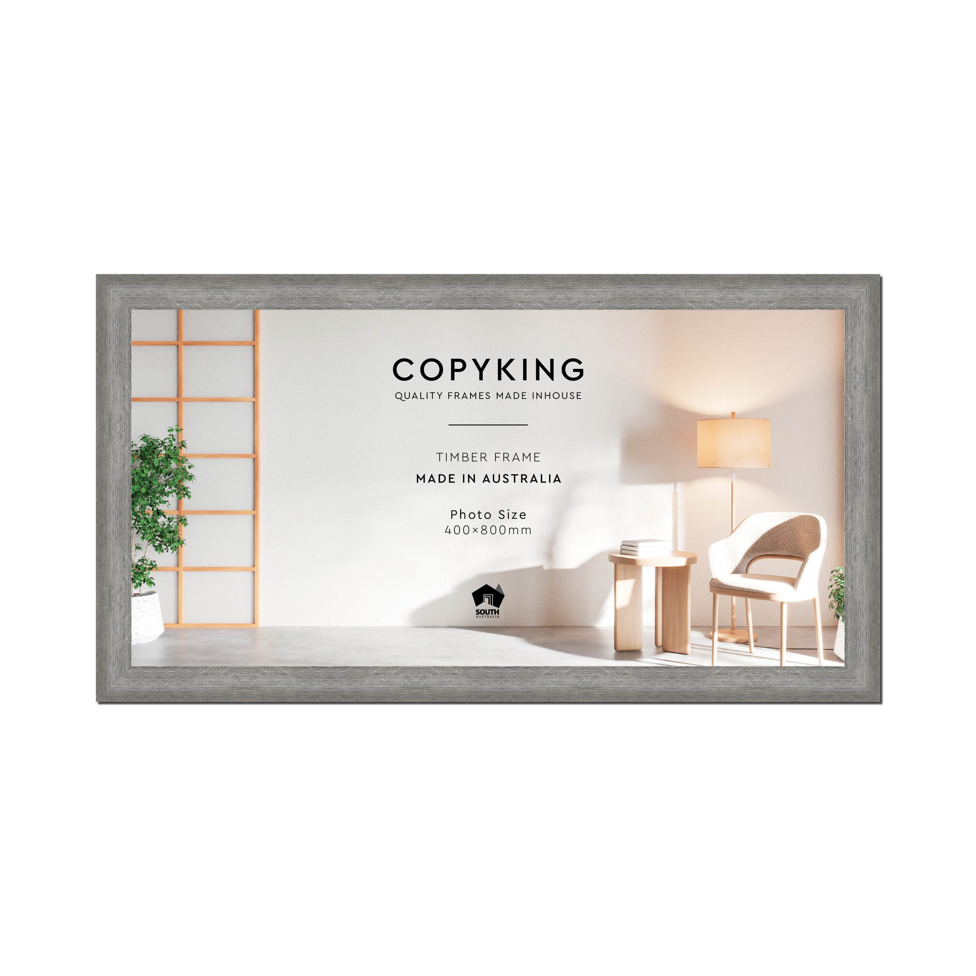Homestead Light Grey 40mm Wood Panoramic Photo Frame - 40cm x 80cm