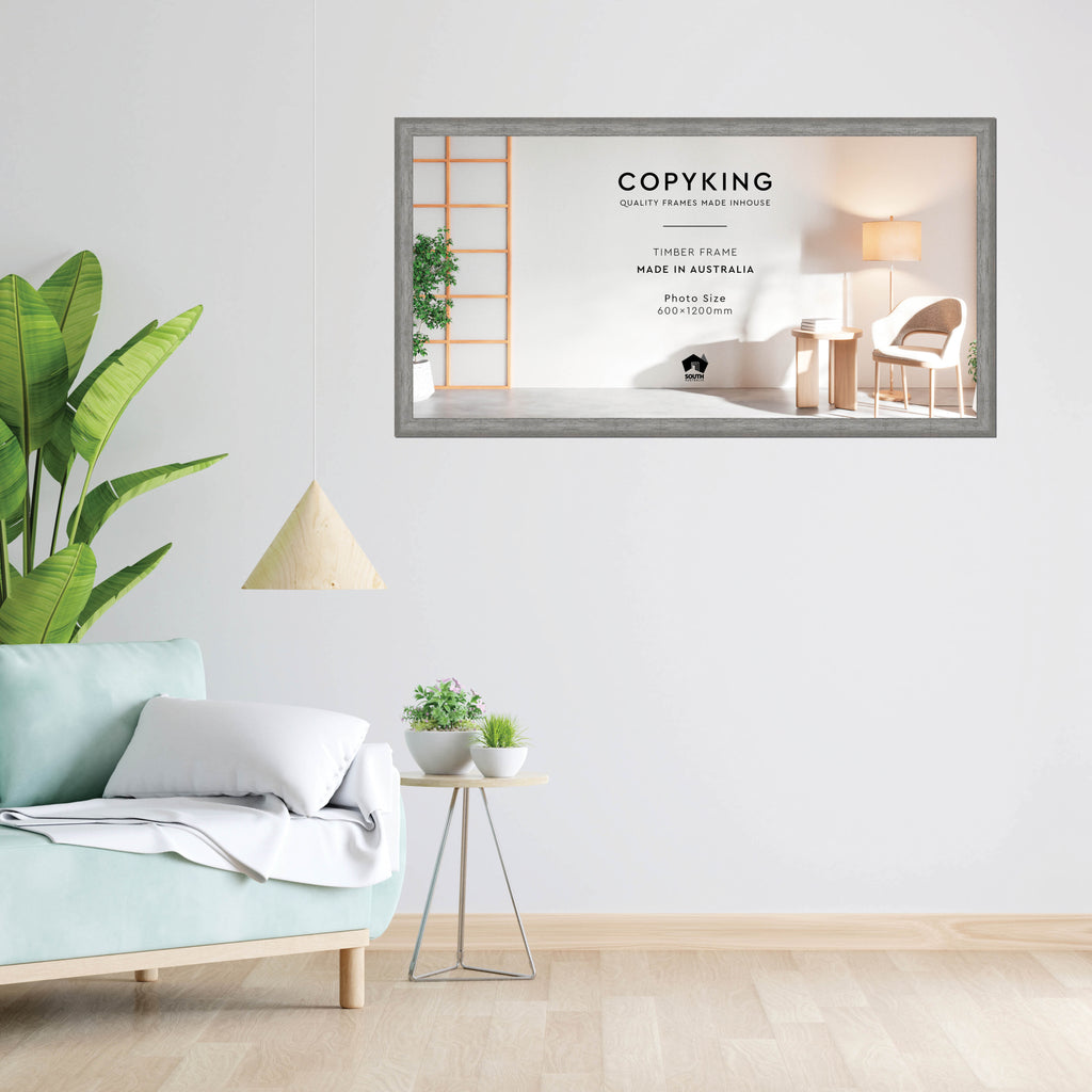 Homestead Light Grey 40mm Wood Panoramic Photo Frame - 60cm x 120cm
