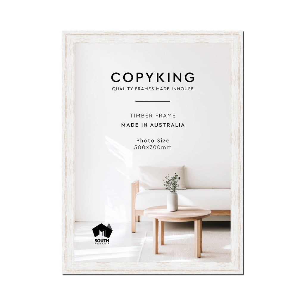 Homestead White 40mm Wood Poster Frame - 50cm x 70cm