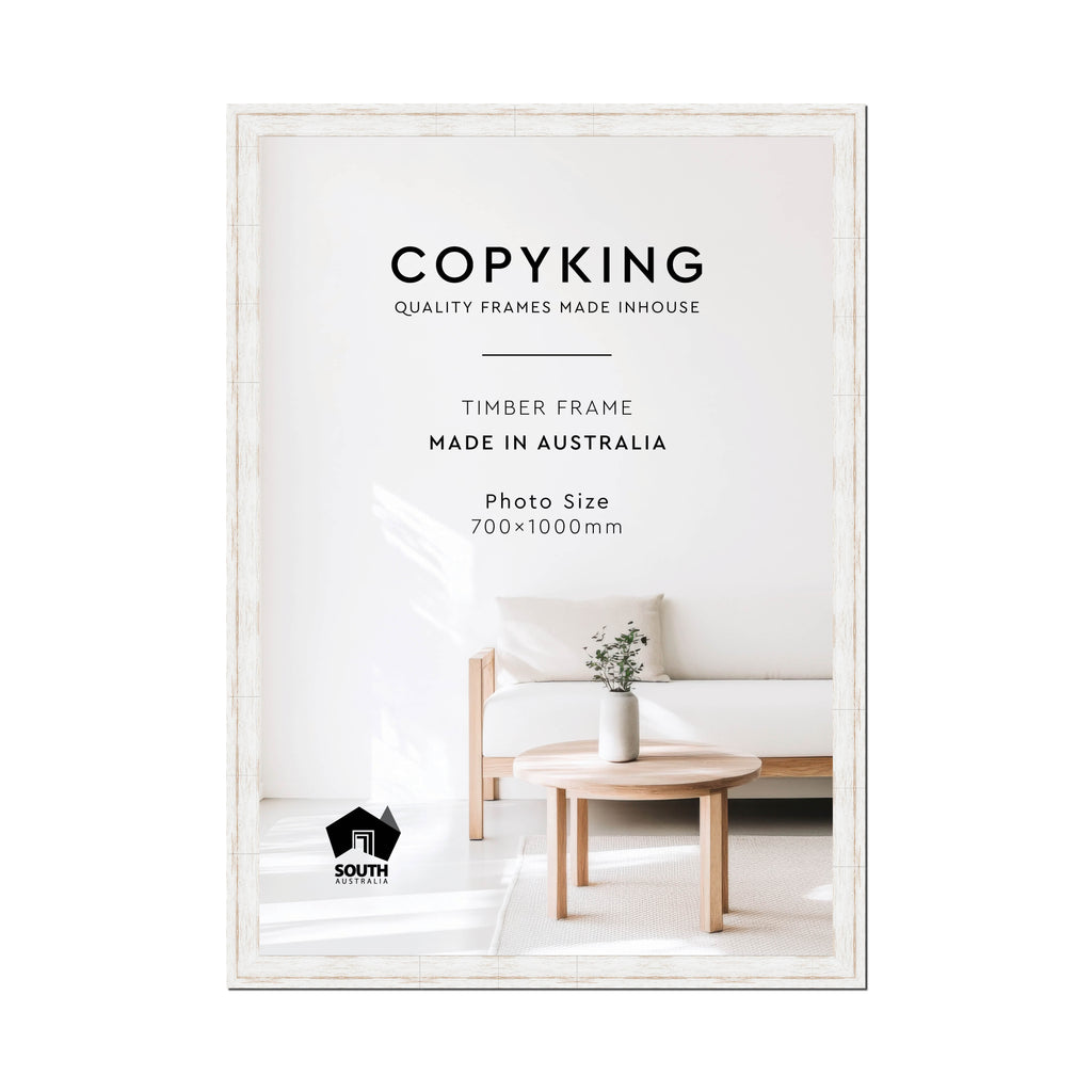 Homestead White 40mm Wood Poster Frame - 70cm x 100cm