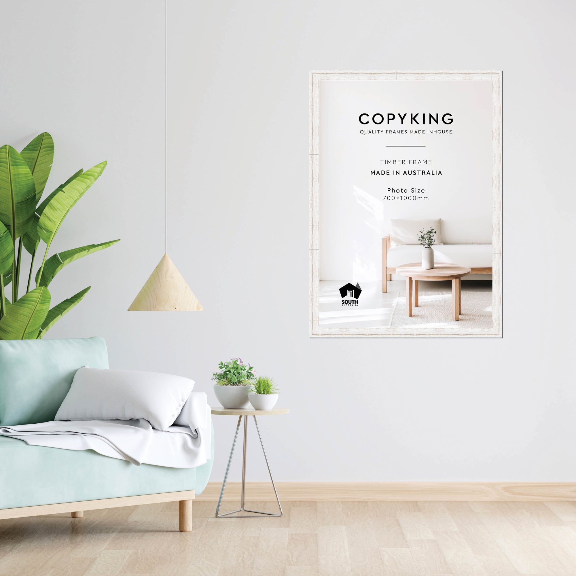 Homestead White 40mm Wood Poster Frame - 70cm x 100cm