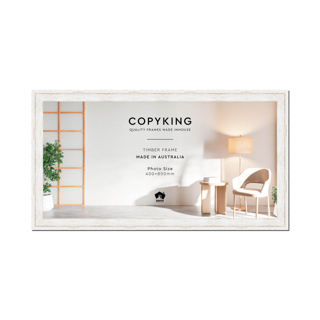 Homestead White 40mm Wood Panoramic Photo Frame - 40cm x 80cm