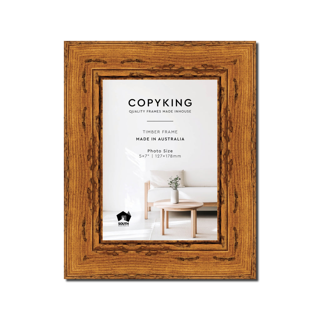 Light Walnut 43mm Wood Photo Frame - 5" x 7" (127mm x 178mm)