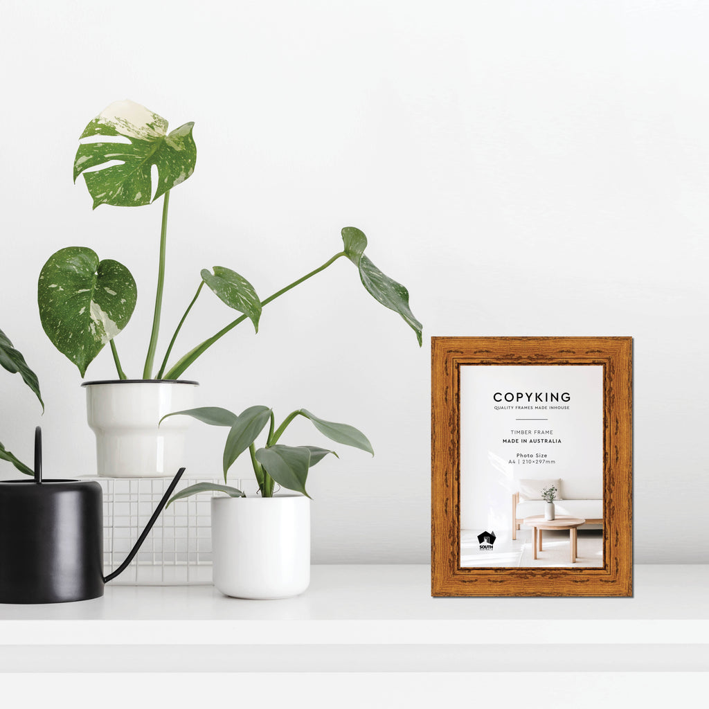 Light Walnut 43mm Wood Poster Frame - A4 (210mm x 297mm)