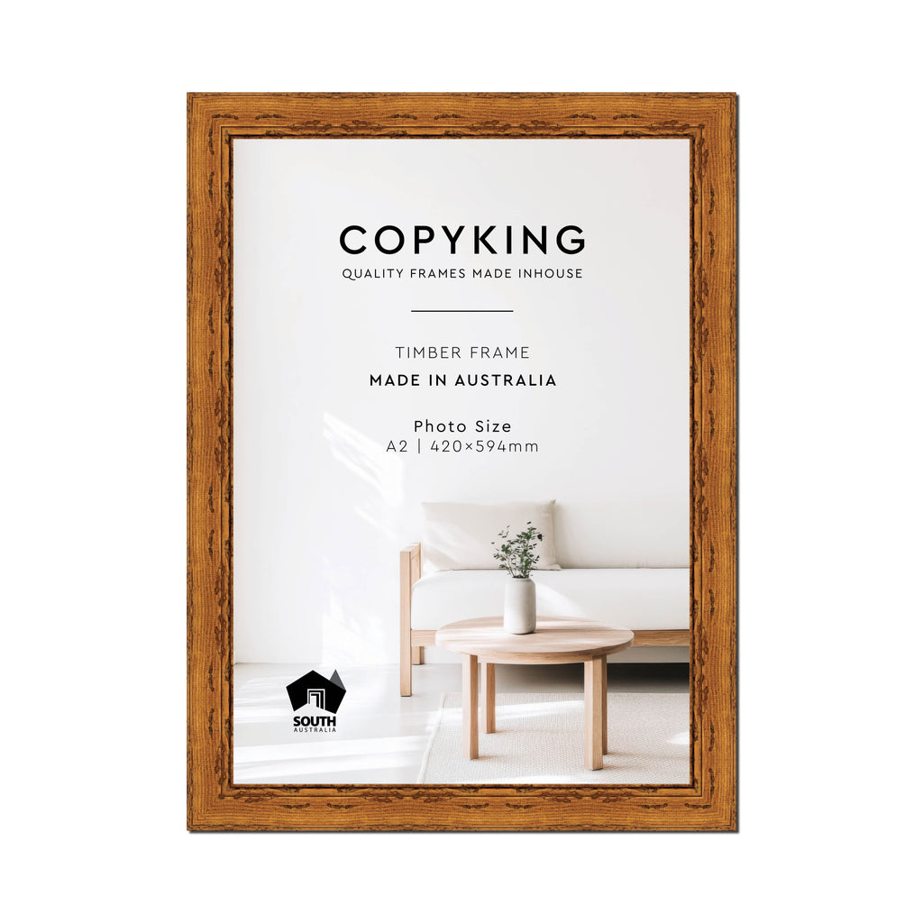 Light Walnut 43mm Wood Poster Frame - A2 (420mm x 594mm)