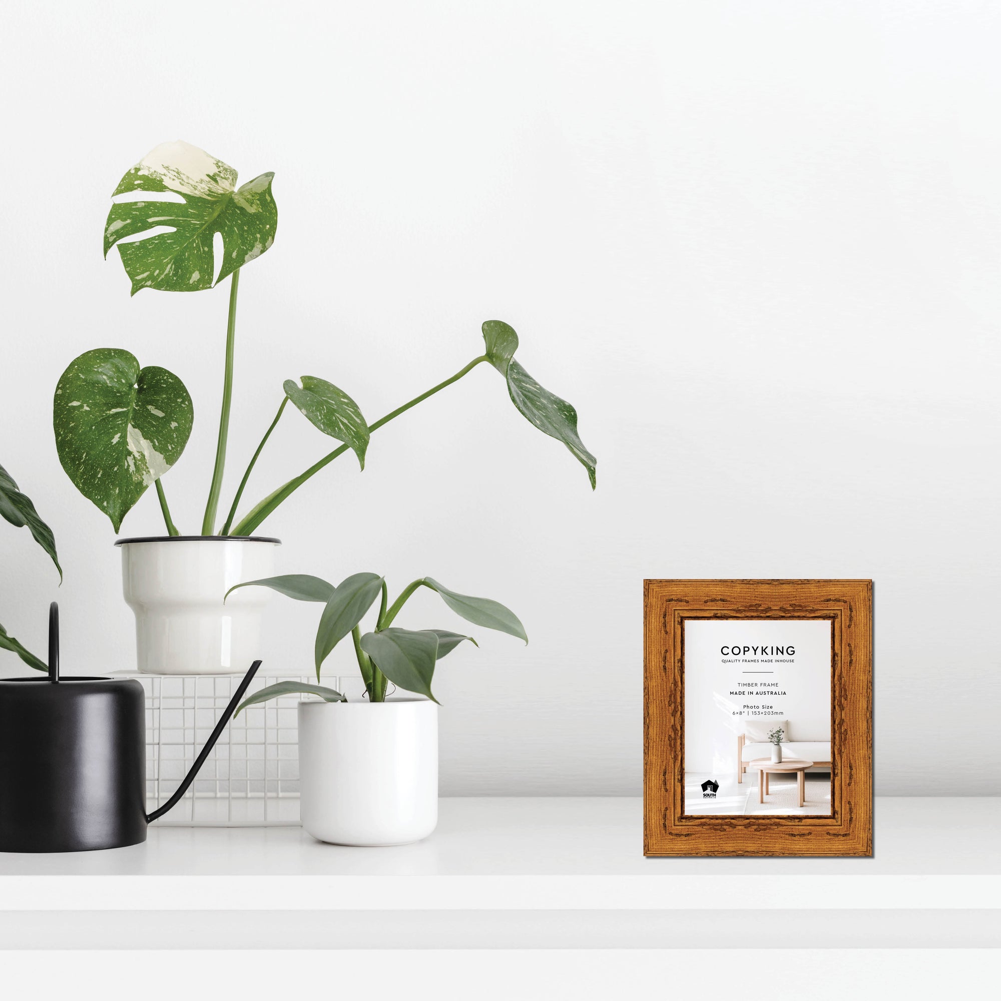 Light Walnut 43mm Wood Photo Frame - 6" x 8" (153mm x 203mm)