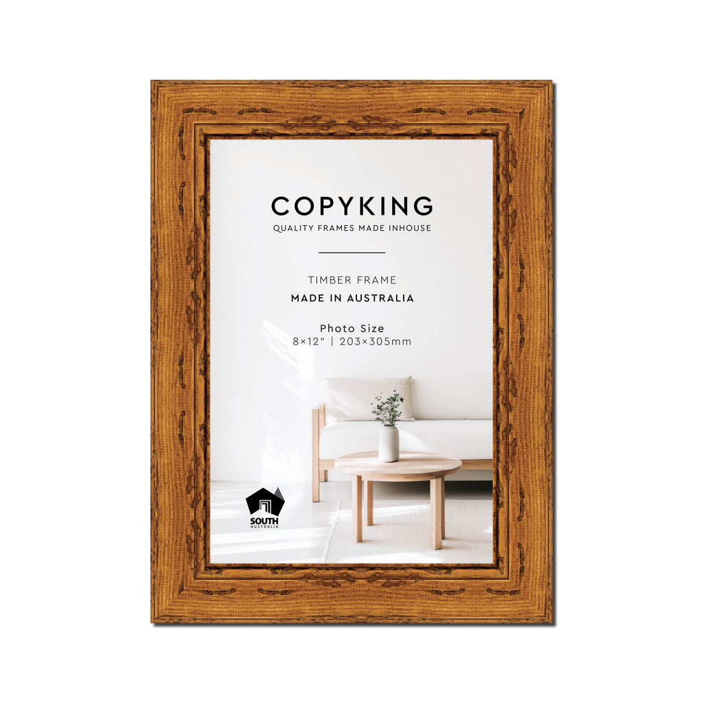 Light Walnut 43mm Wood Photo Frame - 8" x 12" (203mm x 305mm)