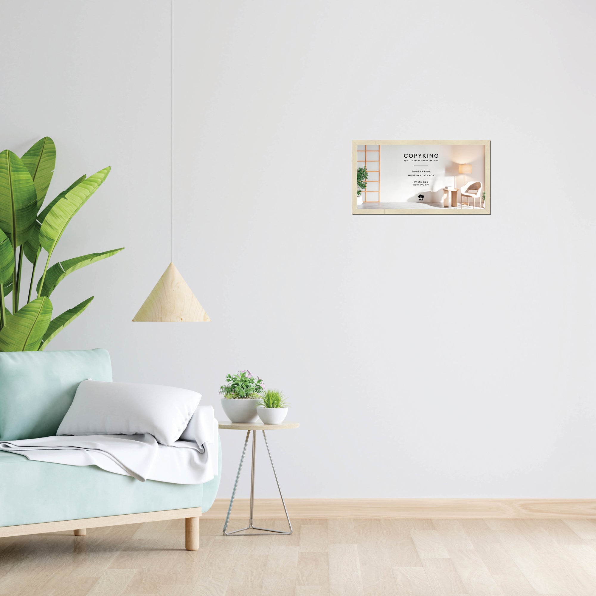 Lime Wash 20mm Wood Panoramic Photo Frame - 25cm x 50cm